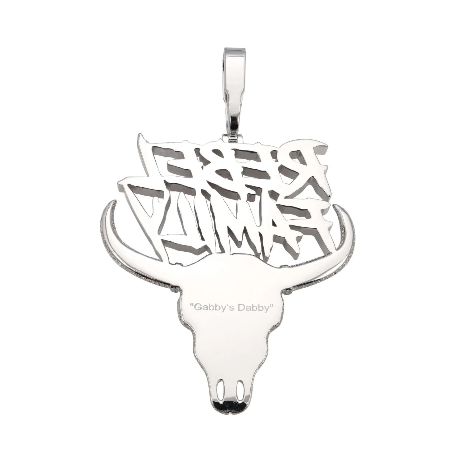"REBEL FAMILY" Custom Logo Moissanite Pendant 14K Gold (view 2 of 3)