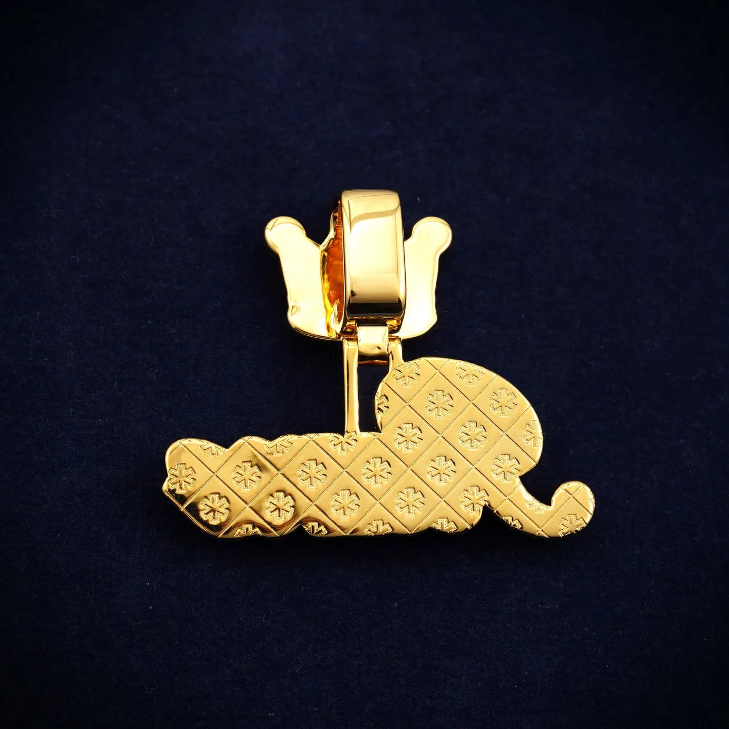 "Rome" Custom Name Moissanite Pendant 14K Gold (view 3 of 3)
