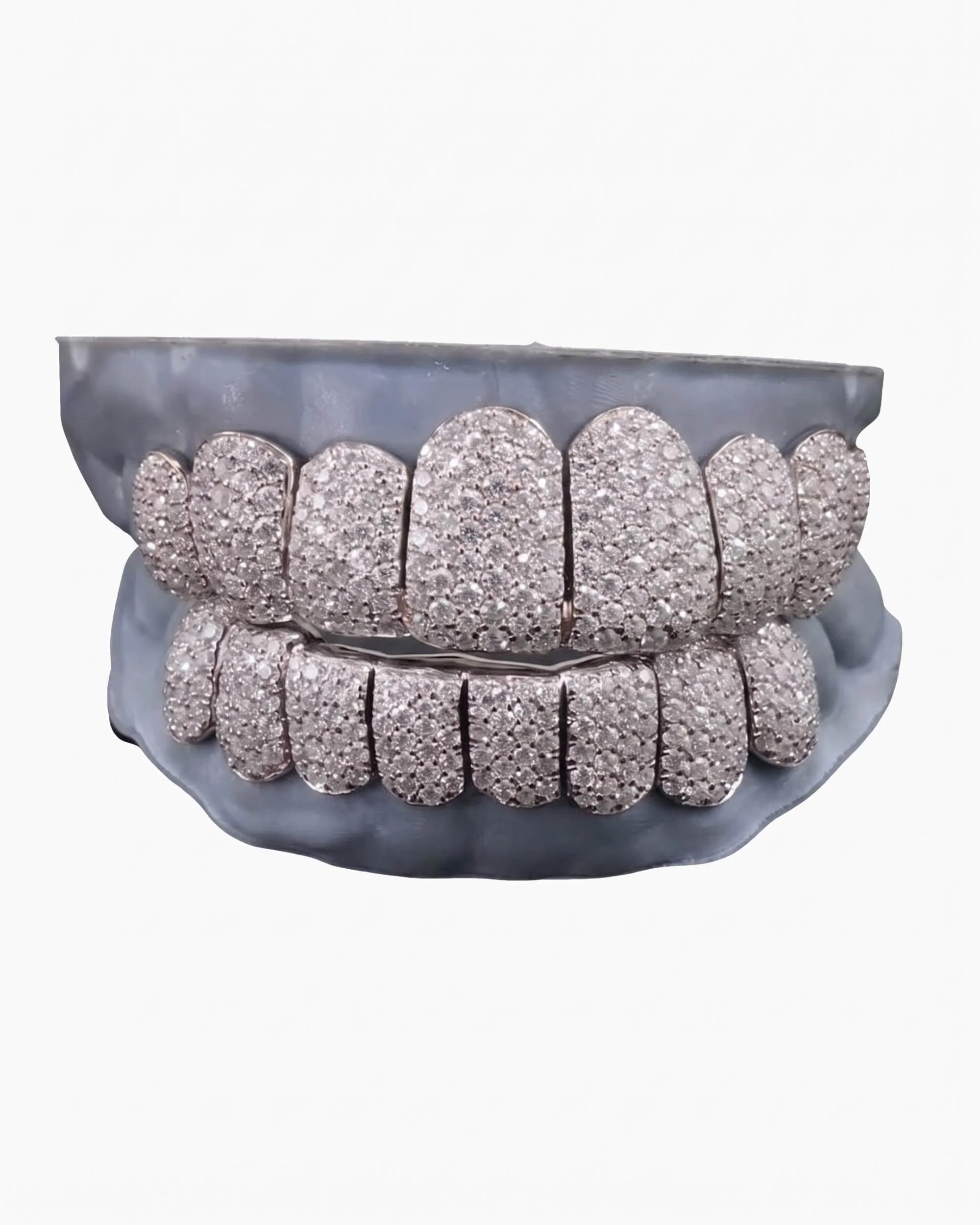 Rose Gold Perm Cut Custom Diamond Grillz 14K Gold - custom piece (view 4 of 9)