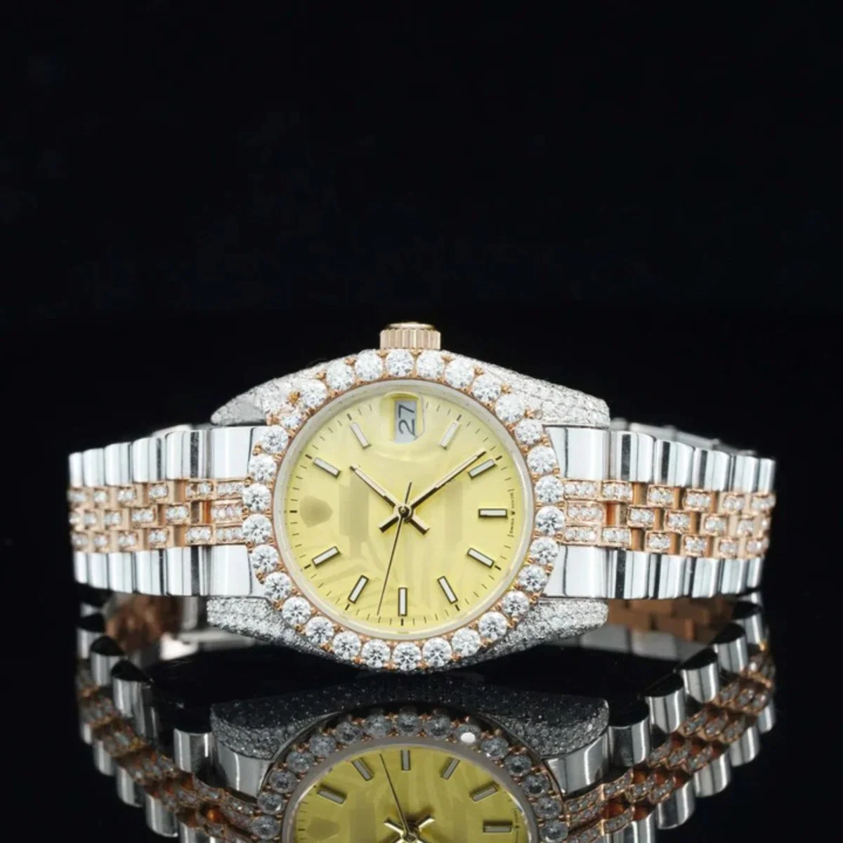 Royal Moissanite Watch Iced Out Automatic Movement For Men (view 2 of 7)