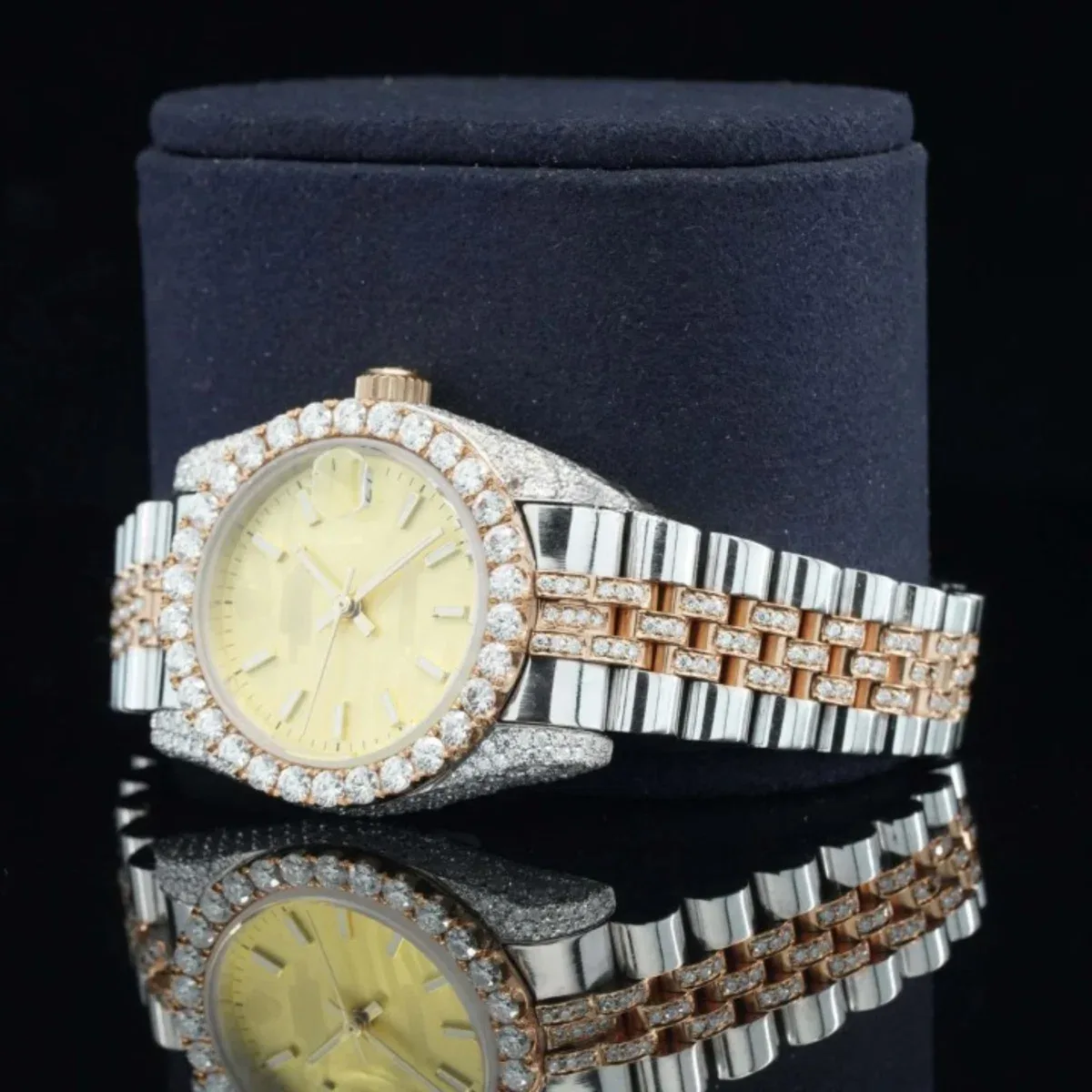 Royal Moissanite Watch Iced Out Automatic Movement For Men (view 6 of 7)