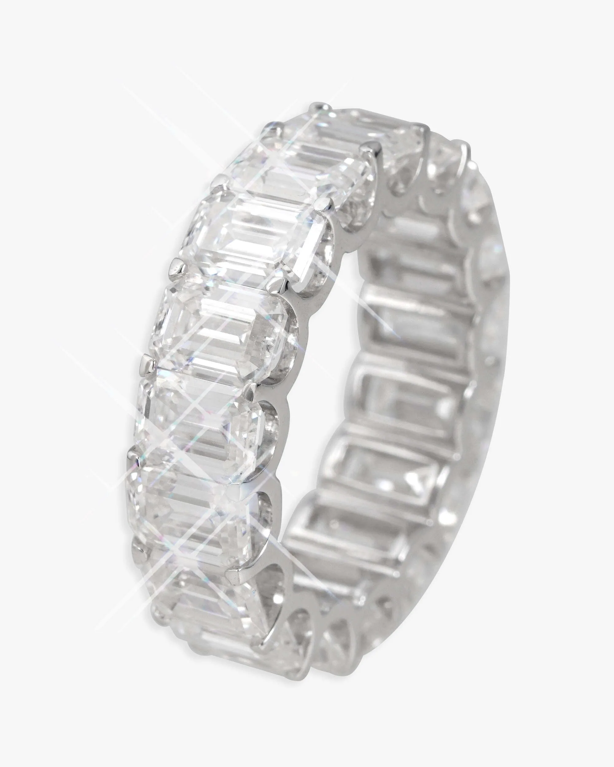 Moissanite Baguette Band Ring 14K Gold (view 3 of 18)