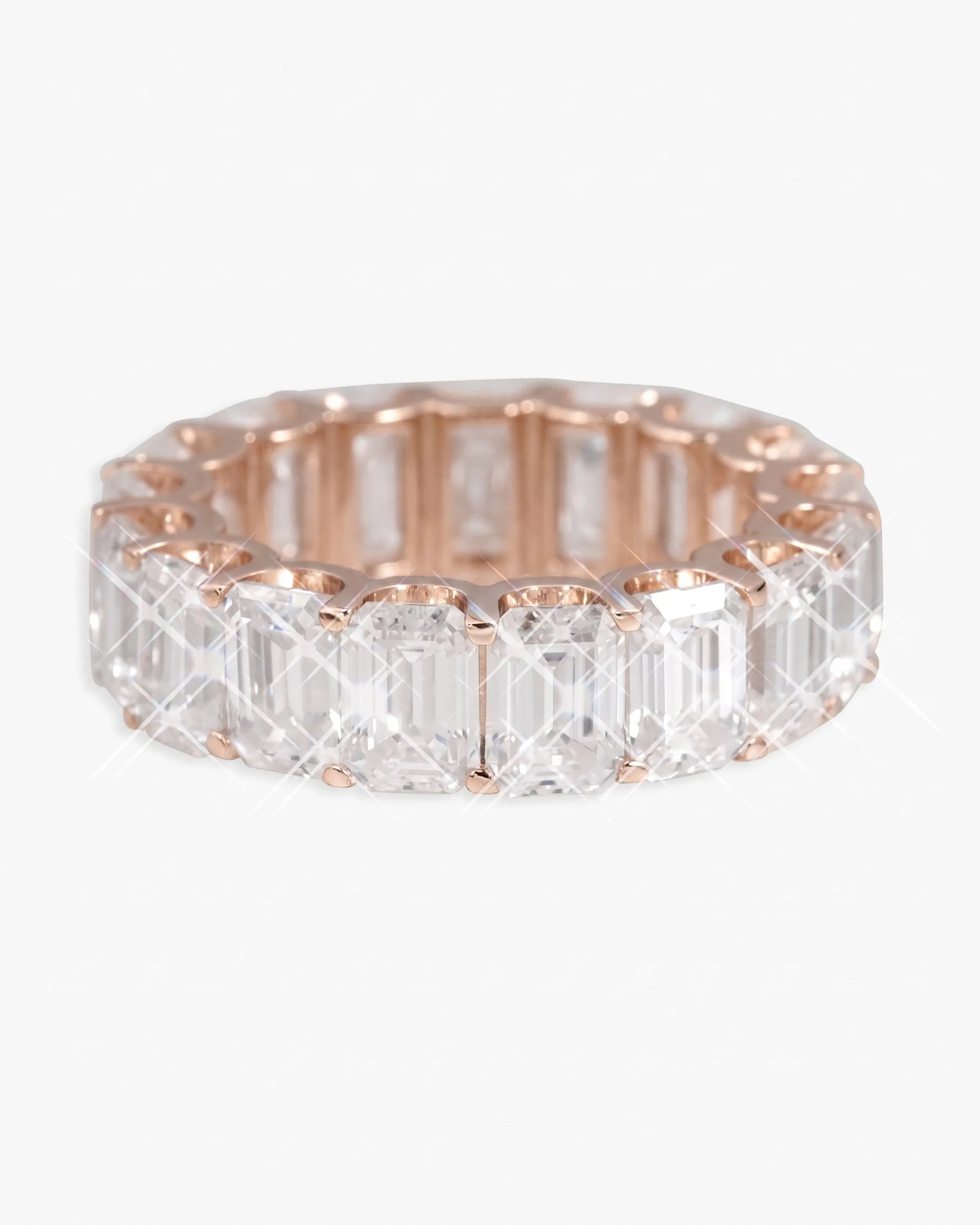 Moissanite Baguette Band Ring 14K Gold (view 7 of 18)
