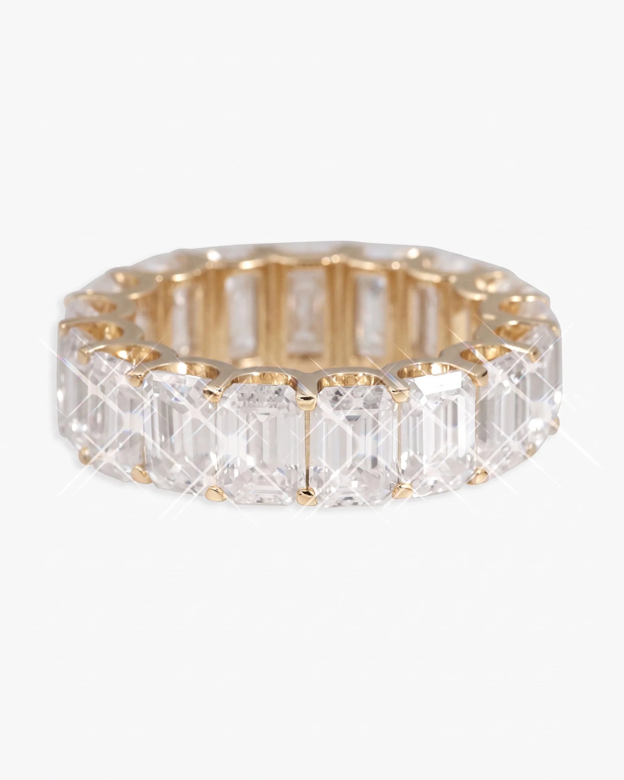 Moissanite Baguette Band Ring 14K Gold (view 13 of 18)