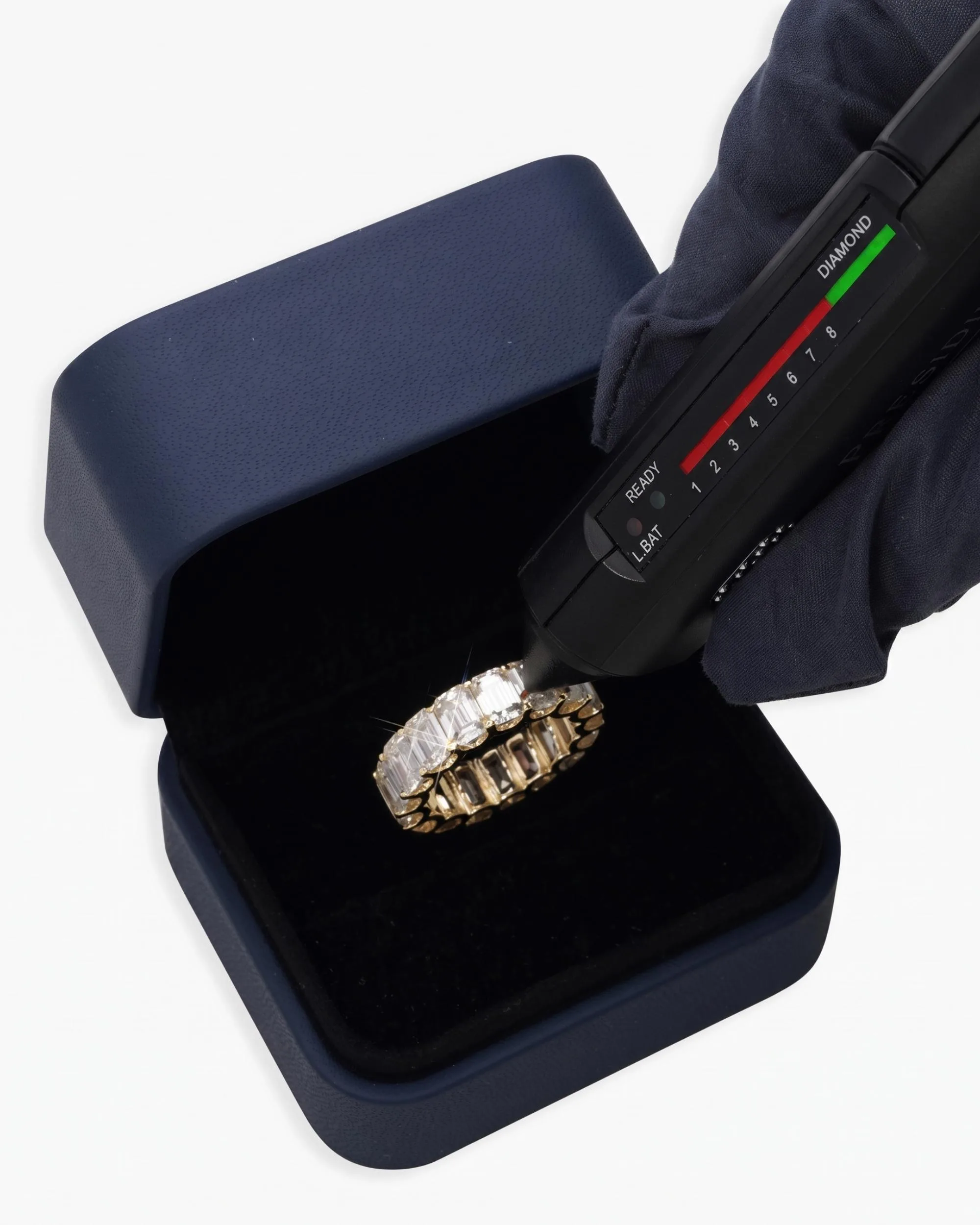 Moissanite Baguette Band Ring 14K Gold (view 17 of 18)