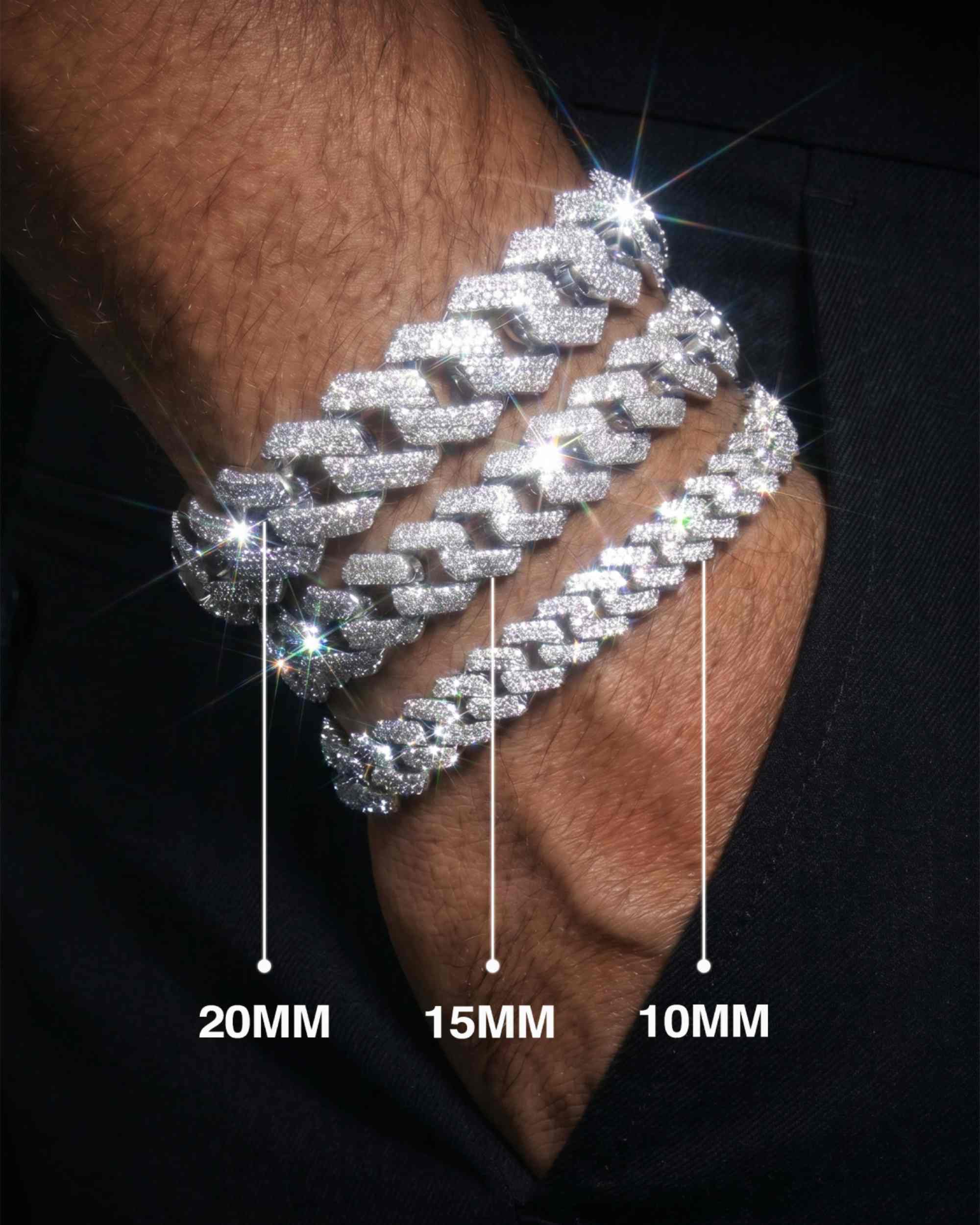 Moissanite Cuban Link Bracelet 14K Gold (ALL SIZES) (view 2 of 44)