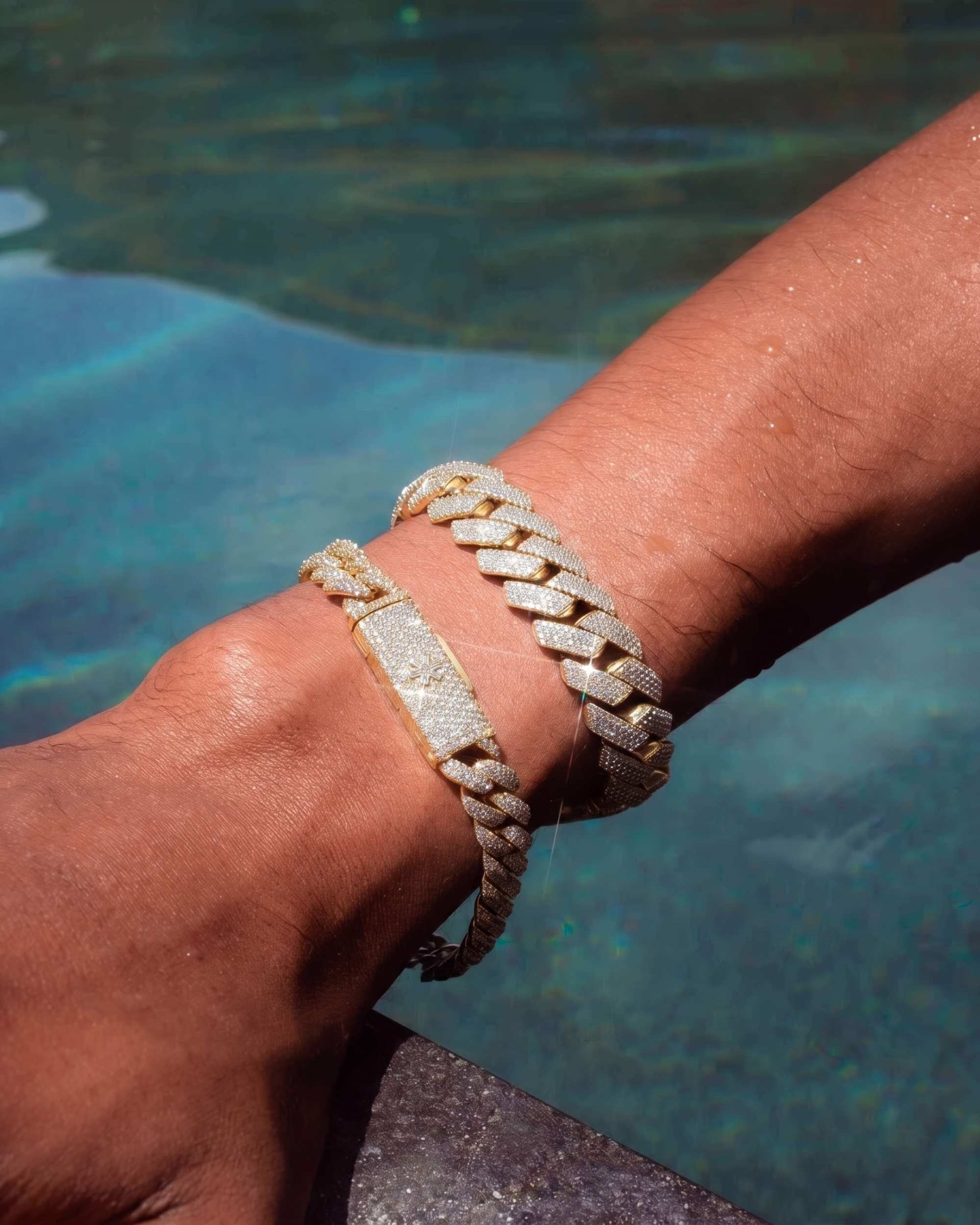 Moissanite Cuban Link Bracelet 14K Gold (ALL SIZES) (view 42 of 44)