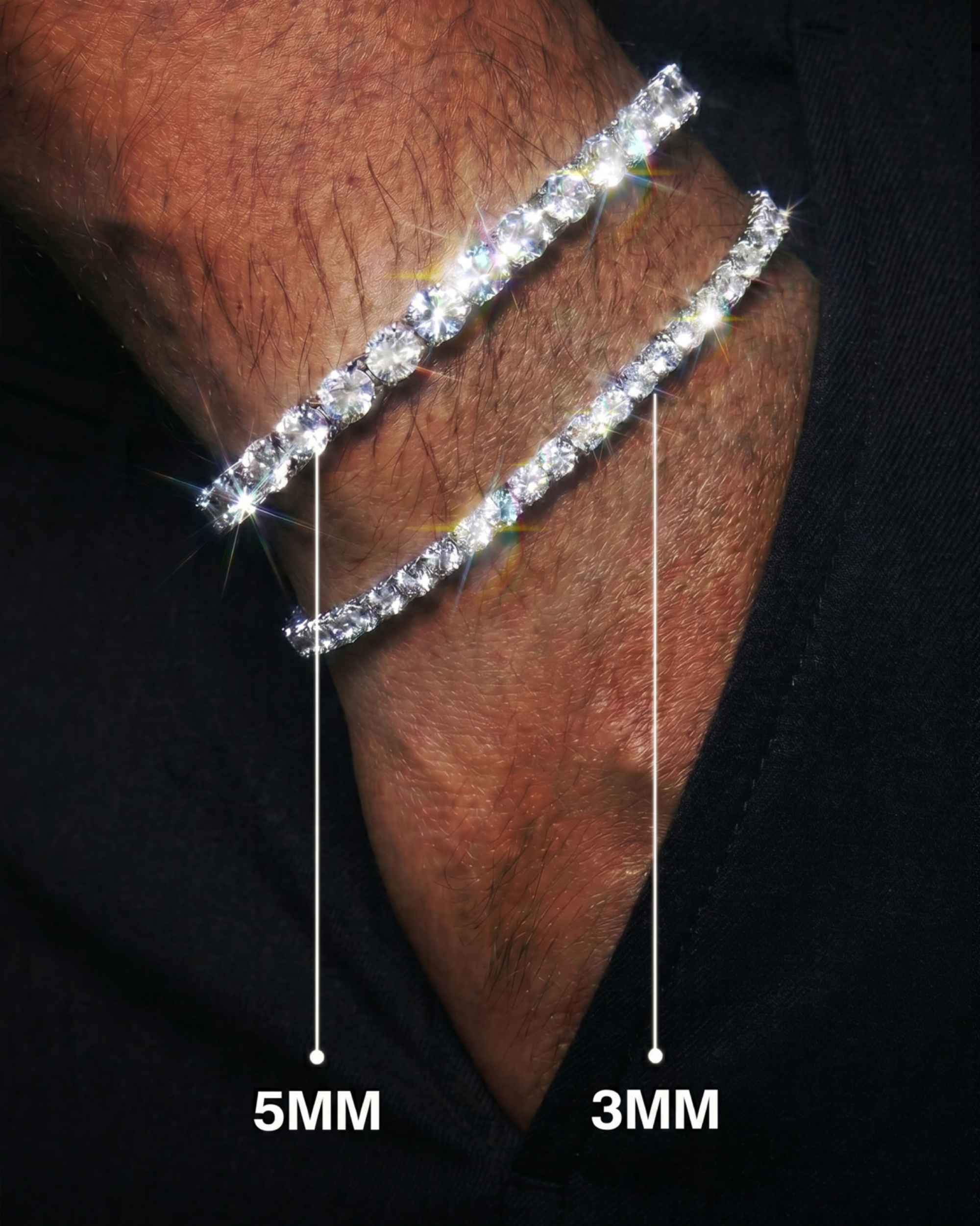 Moissanite Tennis Bracelet 14K Gold (ALL SIZES) (view 2 of 25)