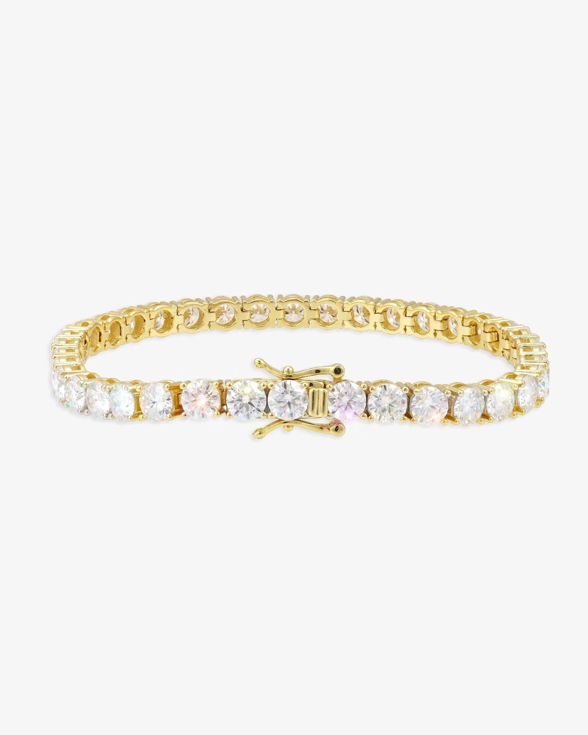 Moissanite Tennis Bracelet 14K Gold (ALL SIZES) (view 22 of 25)