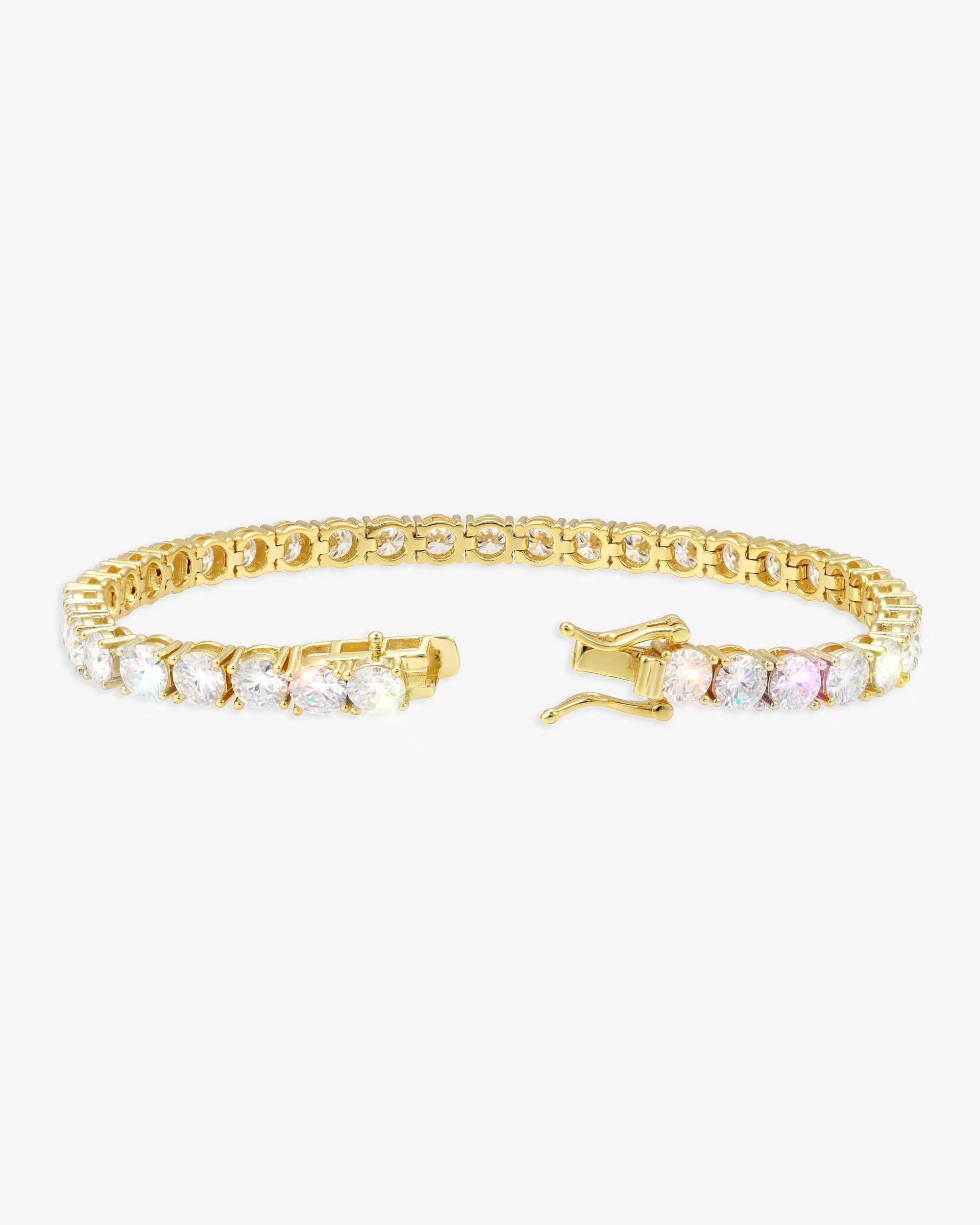 Moissanite Tennis Bracelet 14K Gold (ALL SIZES) (view 23 of 25)