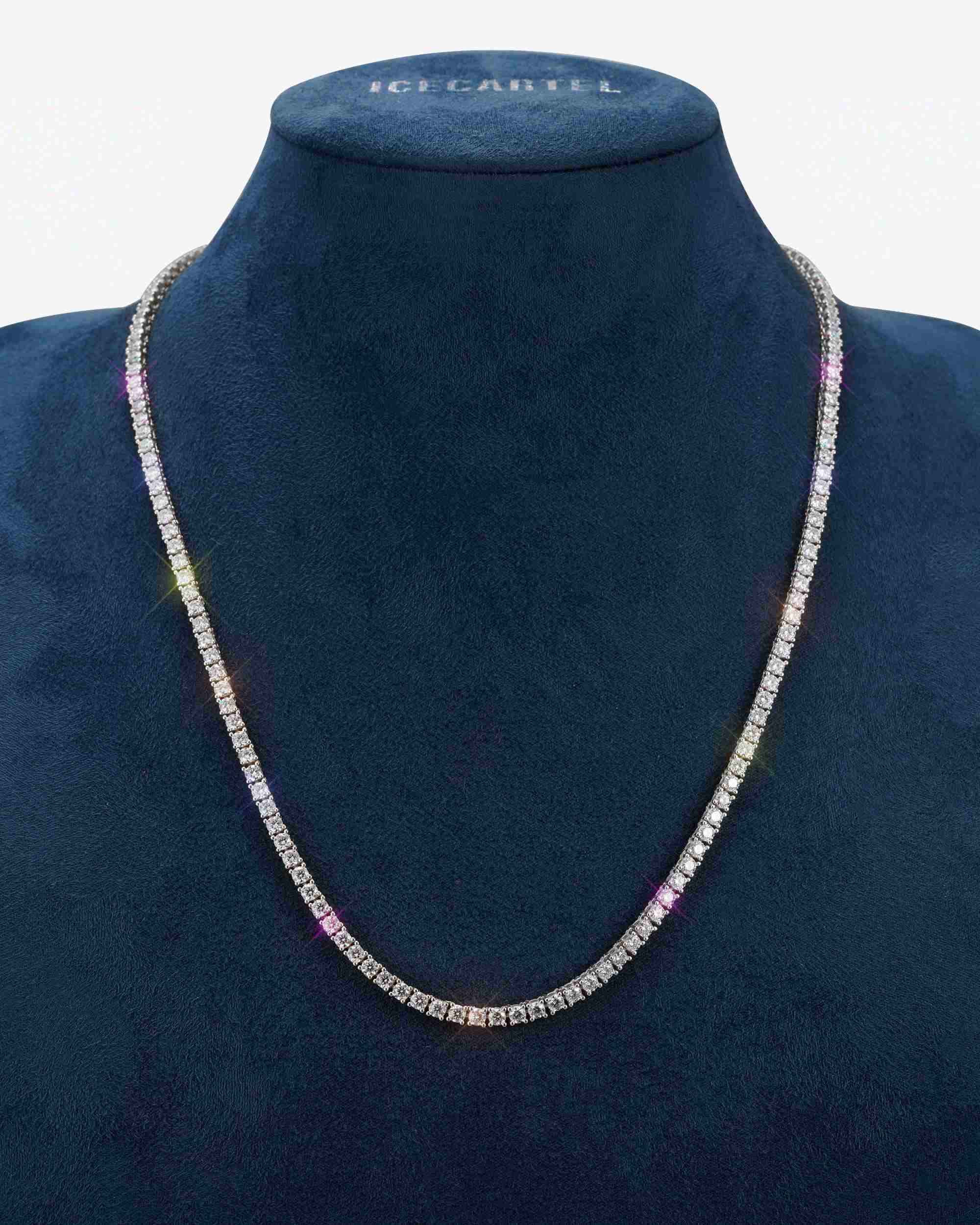 S925 Silver Moissanite Tennis Chain 14K Gold (ALL SIZES) (view 4 of 24)