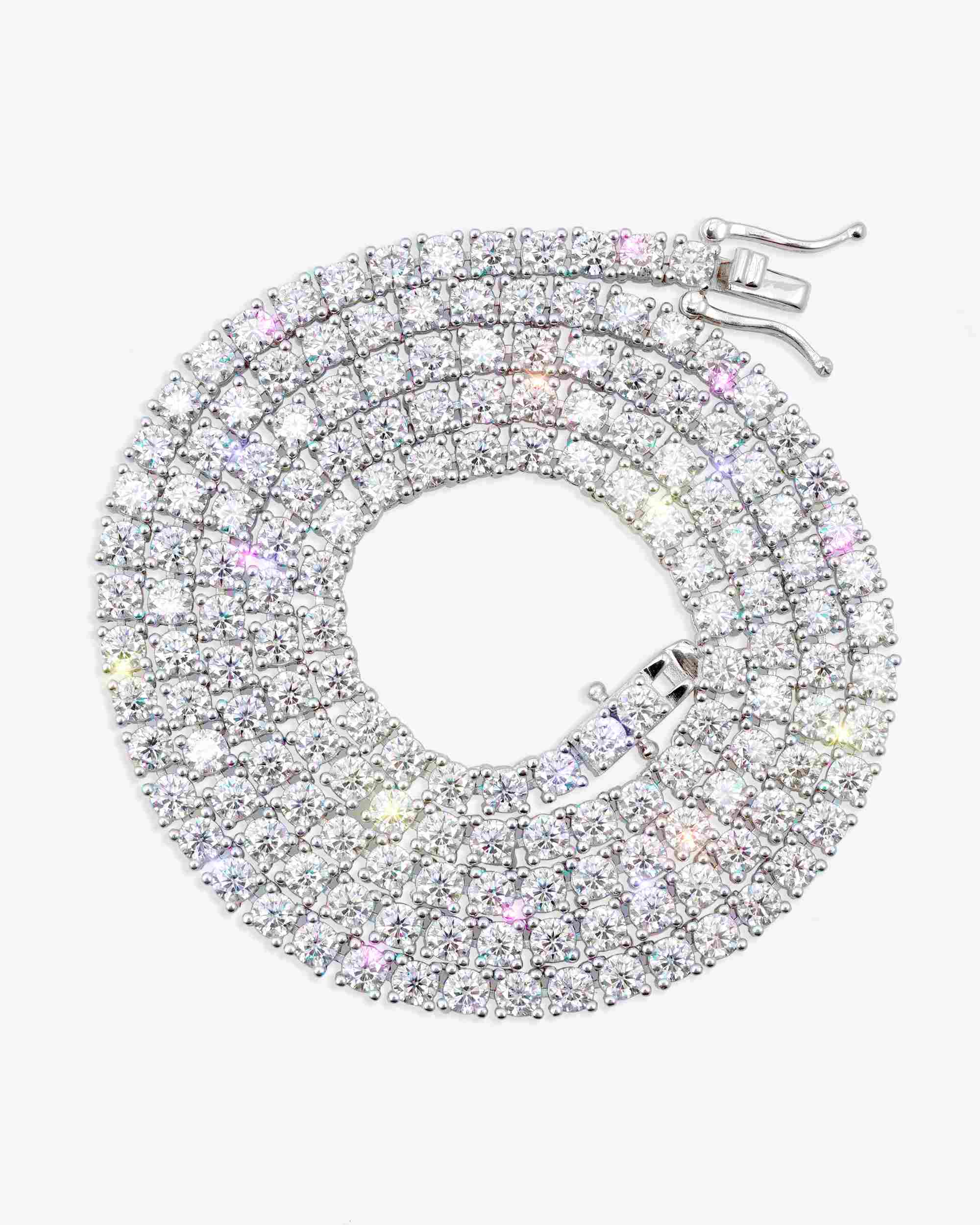 S925 Silver Moissanite Tennis Chain 14K Gold (ALL SIZES) (view 6 of 24)