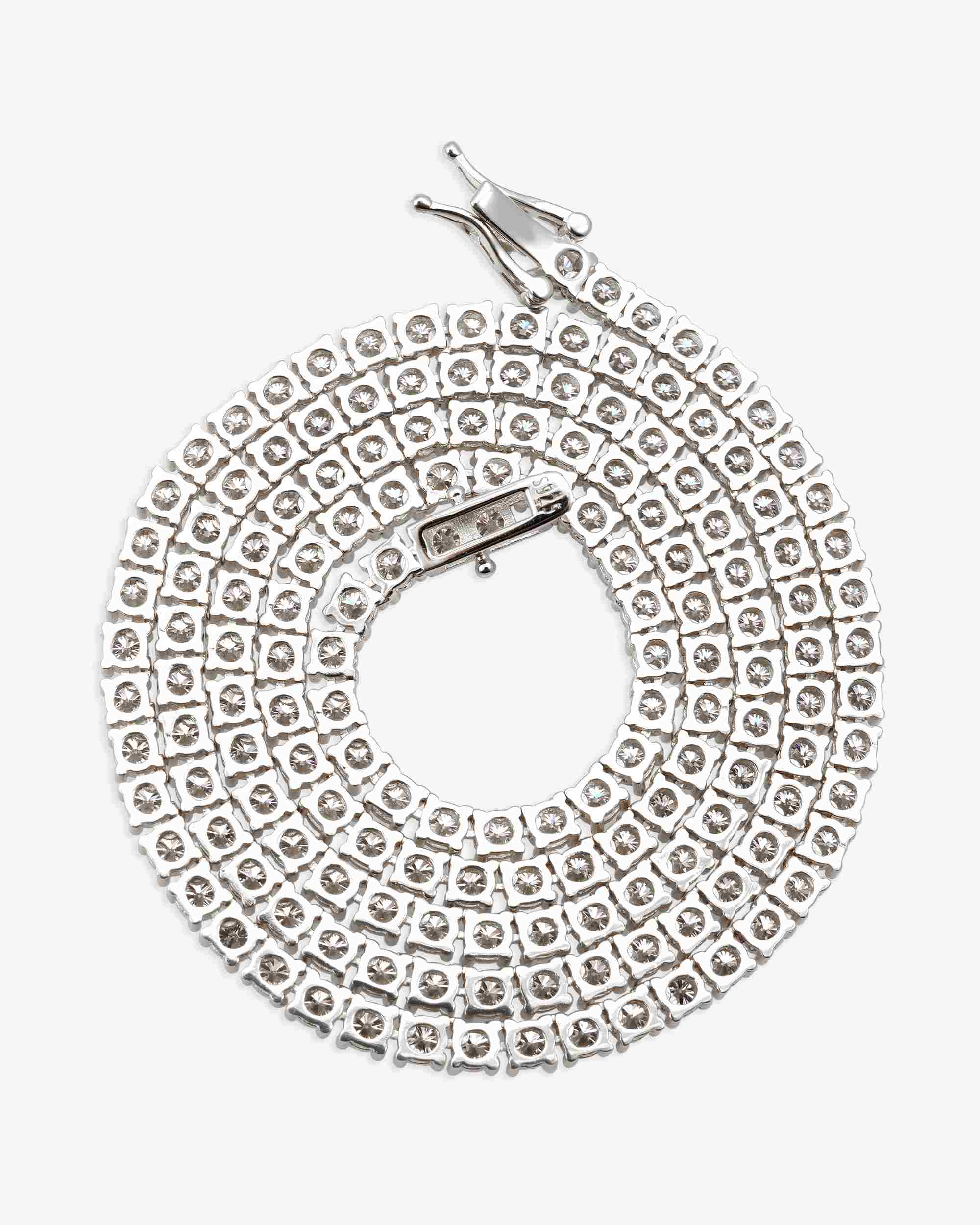 S925 Silver Moissanite Tennis Chain 14K Gold (ALL SIZES) (view 7 of 24)