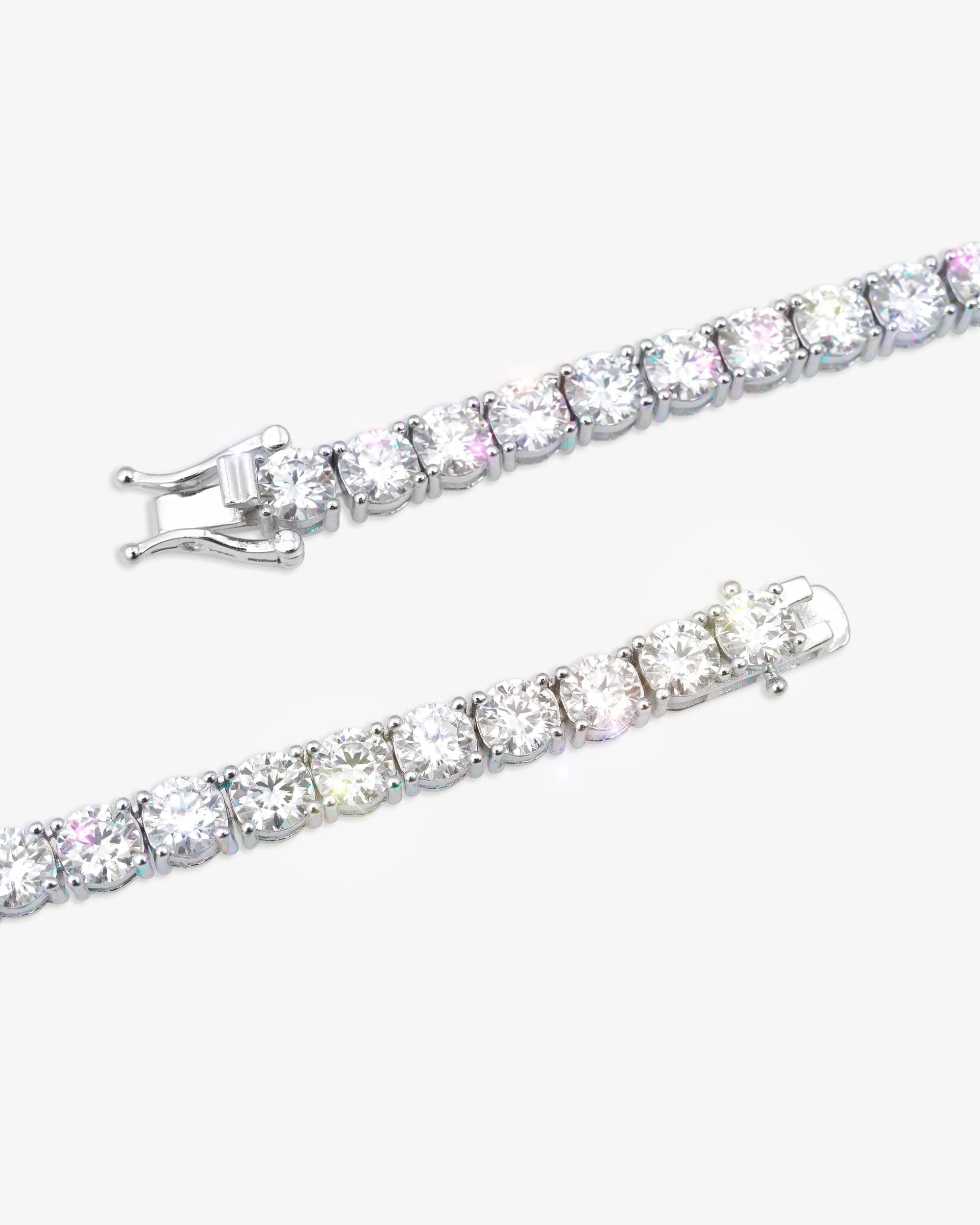 S925 Silver Moissanite Tennis Chain 14K Gold (ALL SIZES) (view 9 of 24)