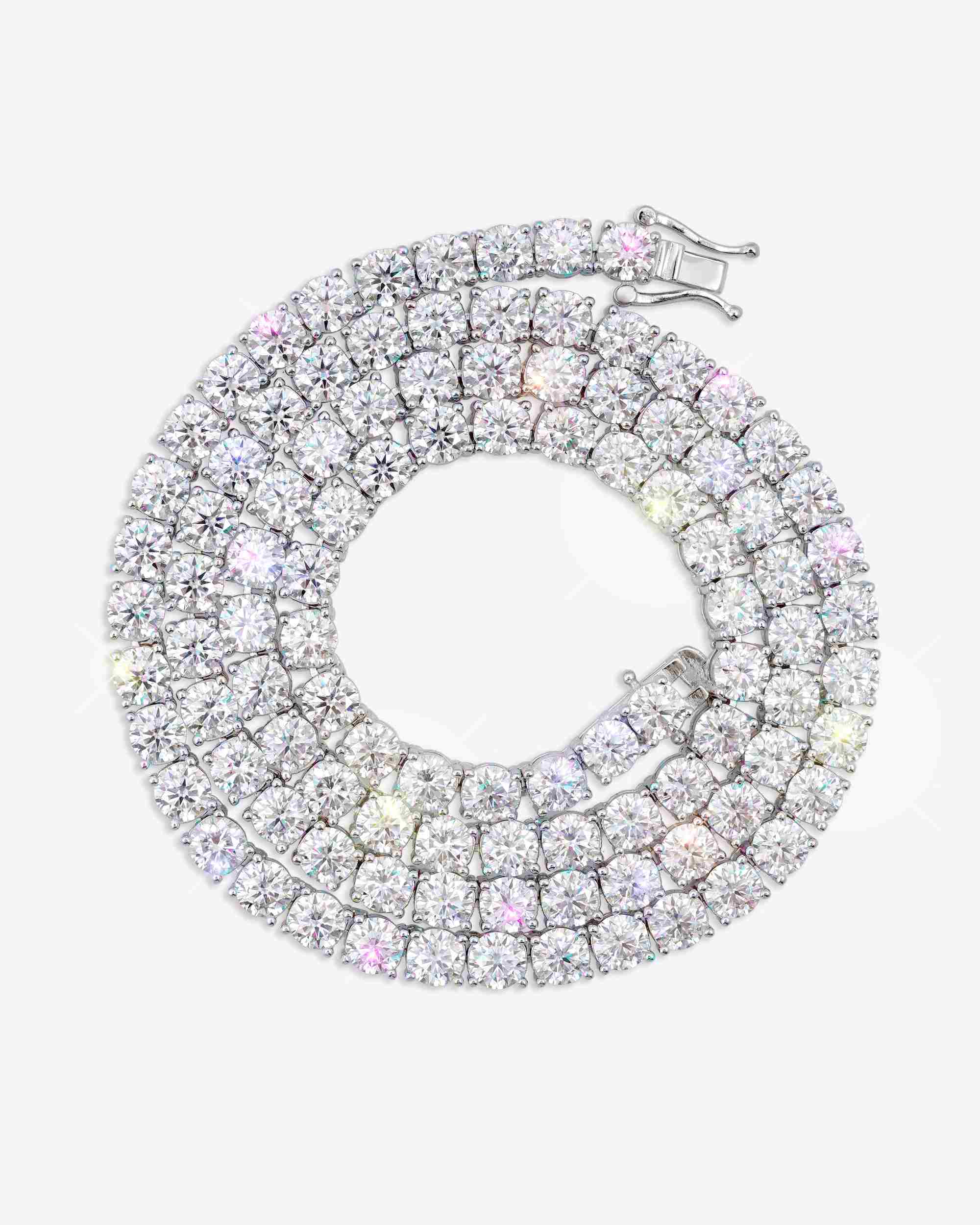S925 Silver Moissanite Tennis Chain 14K Gold (ALL SIZES) (view 10 of 24)
