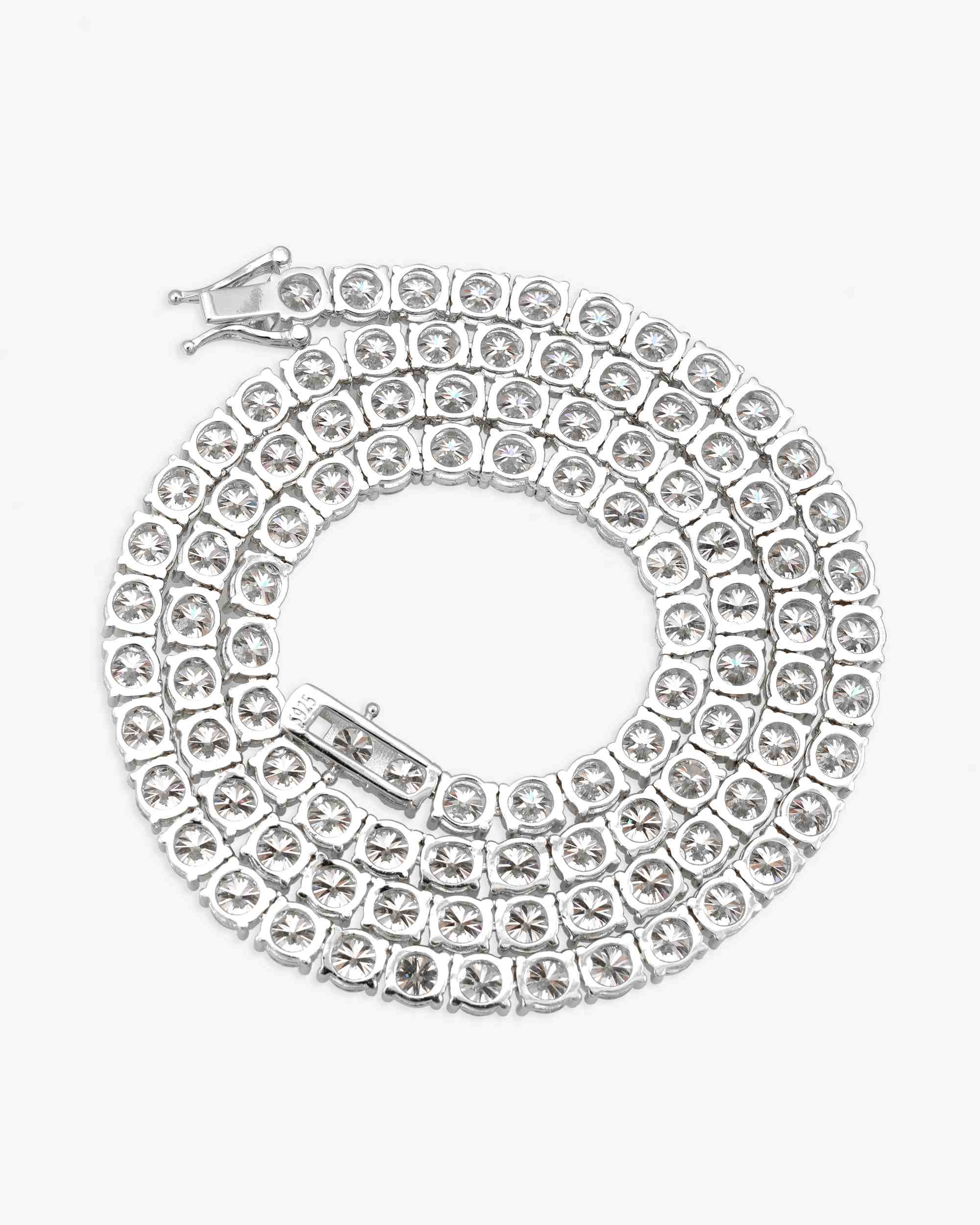 S925 Silver Moissanite Tennis Chain 14K Gold (ALL SIZES) (view 11 of 24)