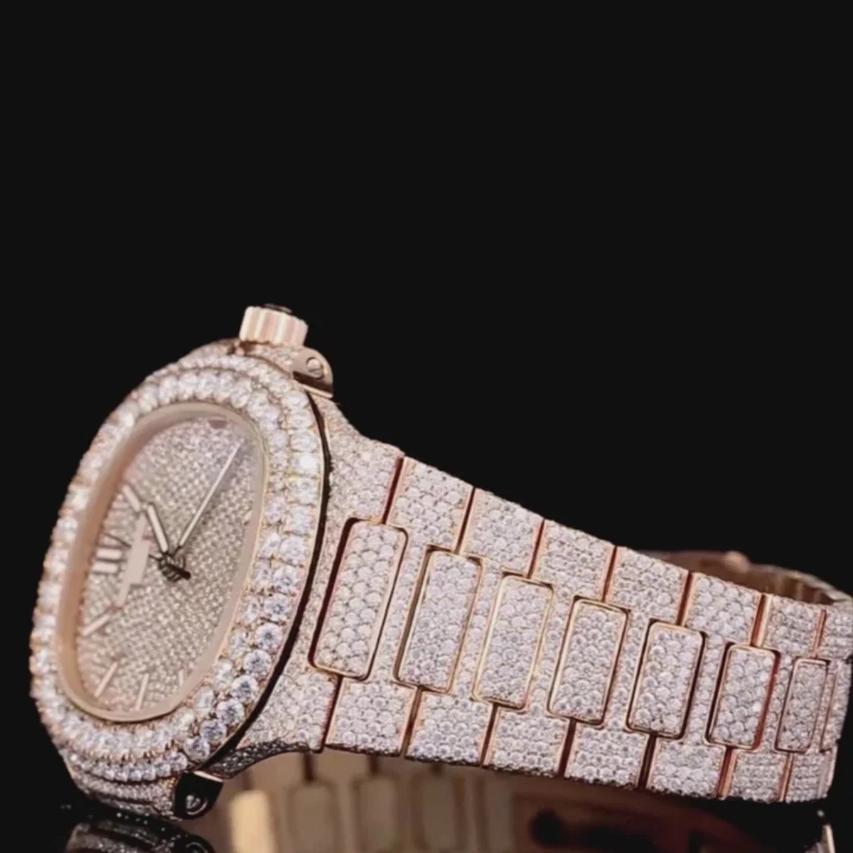 Sapphire Crystal Glass Automatic Moissanite Watch For Men (view 5 of 7)