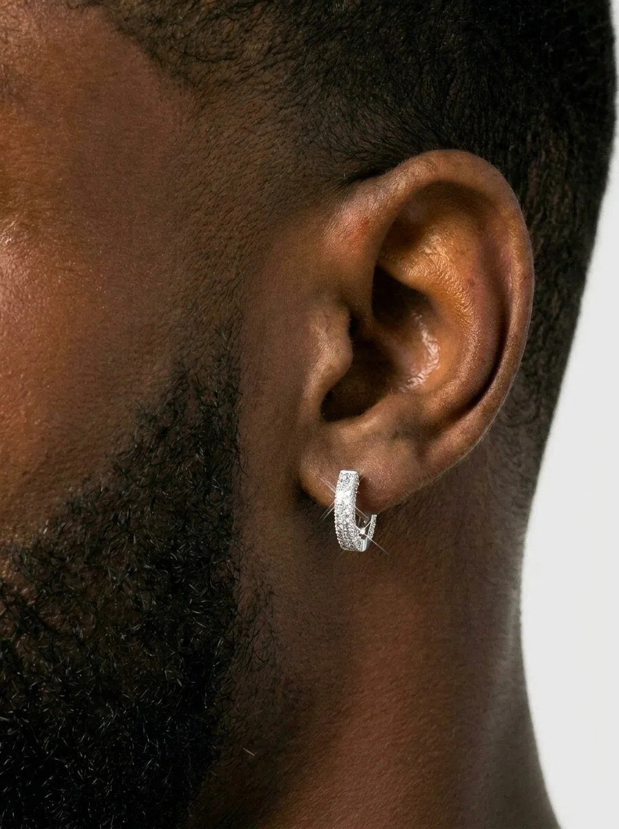 Side Halo Moissanite Earrings 14K Gold (view 2 of 4)