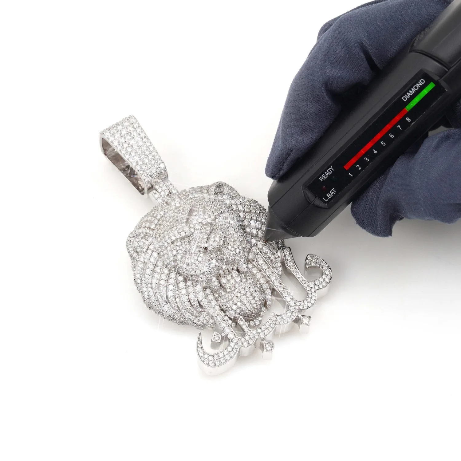 "SIMBA" Custom Moissanite Pendant 14K Gold (view 3 of 4)