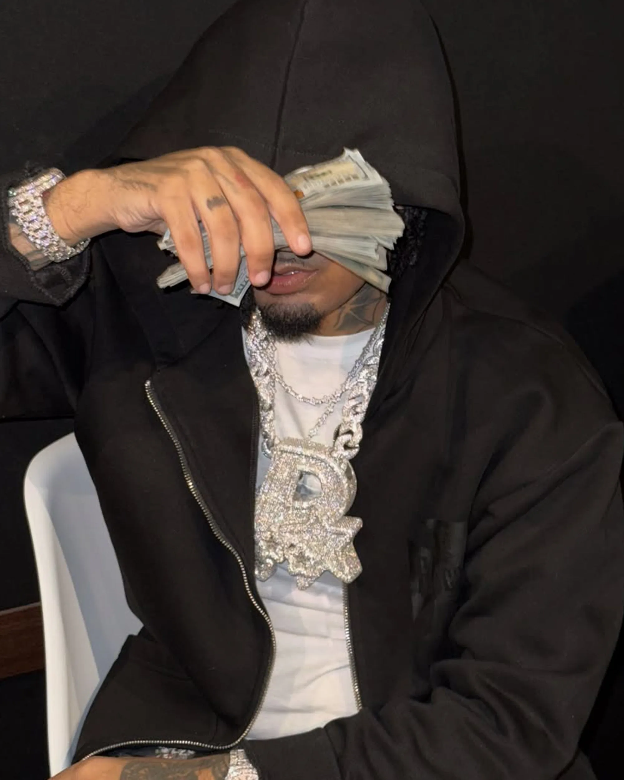 "SMOKEPURPP" Custom Diamond Pendant 14K Gold (view 10 of 15)