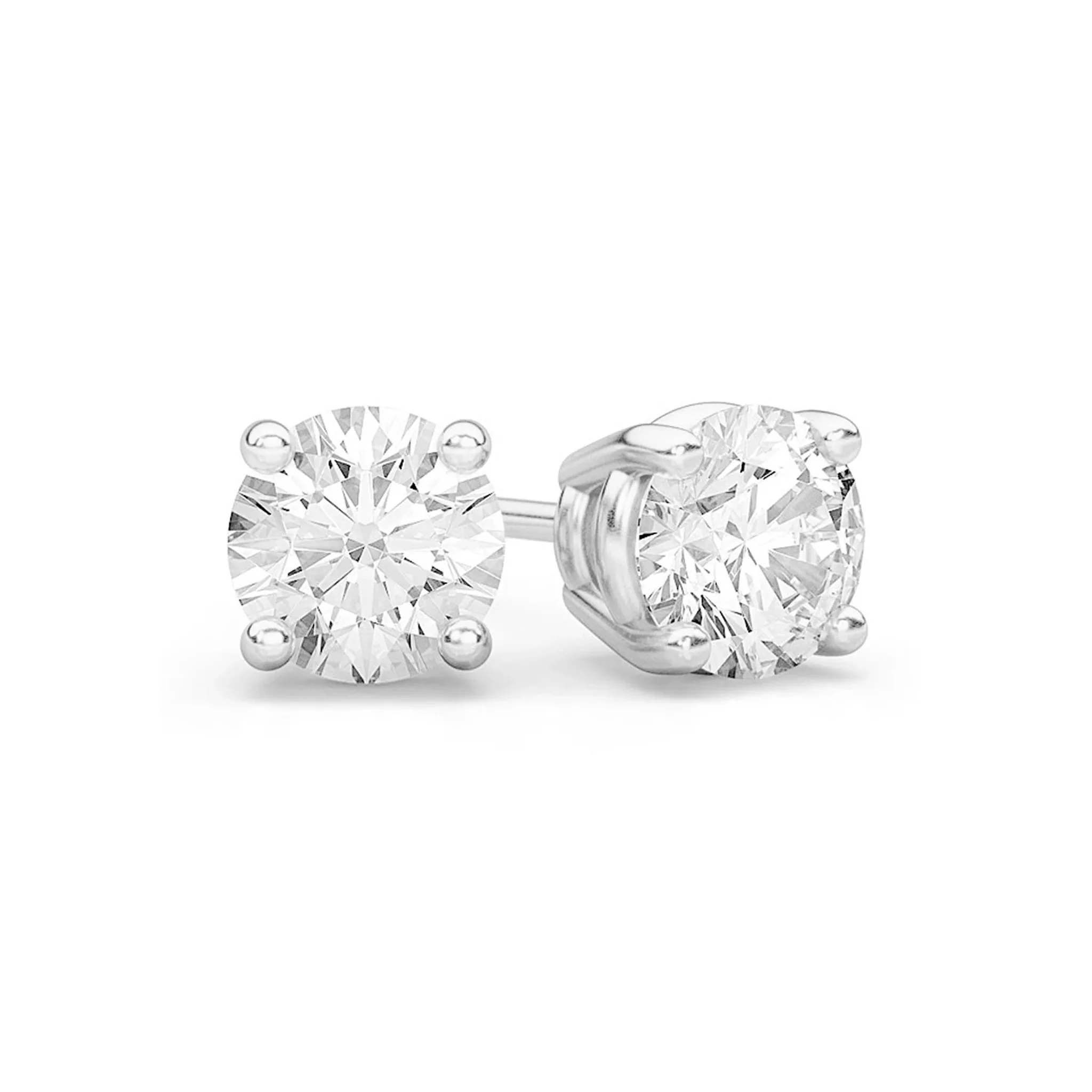 Solitaire Diamond Studs - earrings in yellow gold (view 15 of 21)