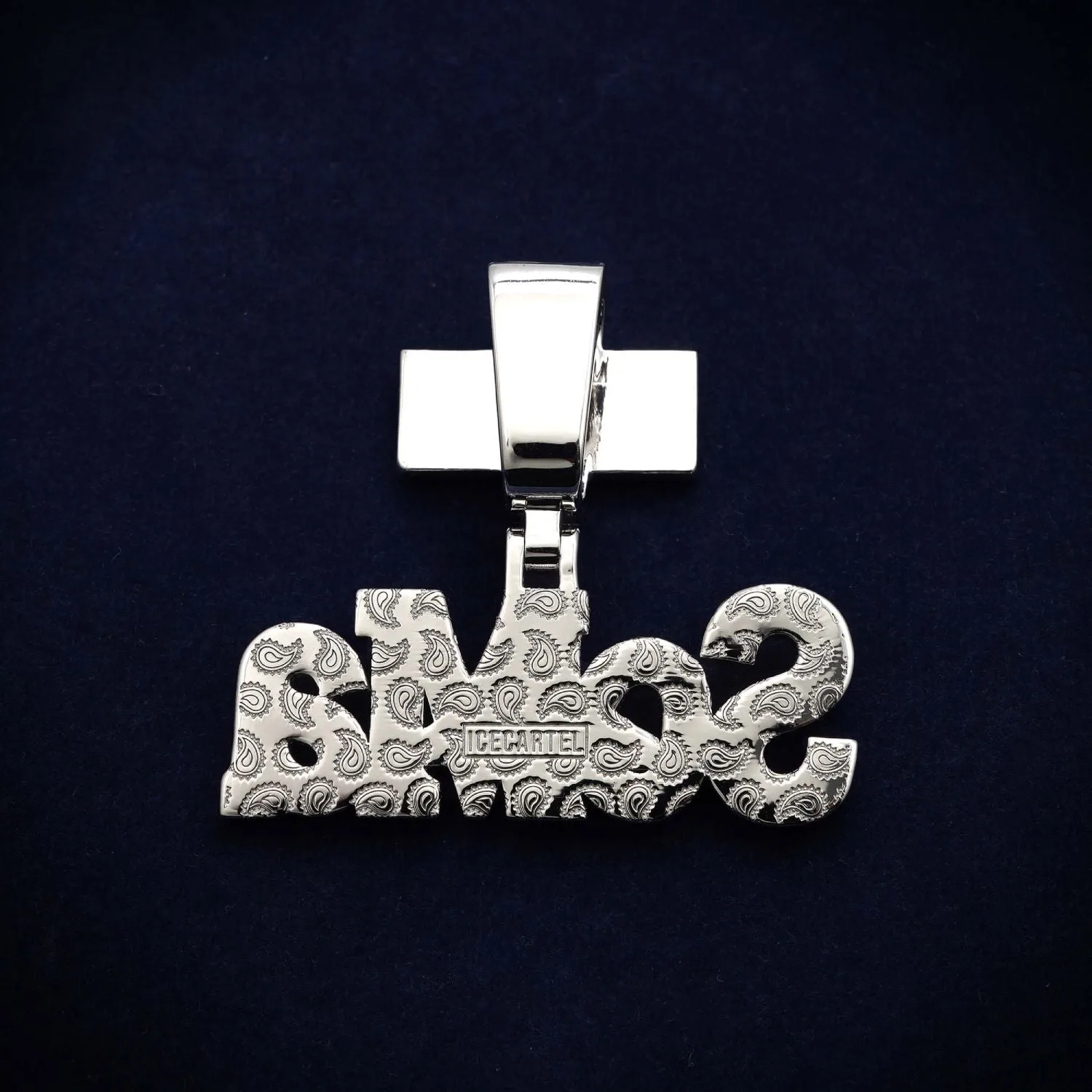 "SoMa" Custom Moissanite Name Pendant 14K Gold (view 4 of 4)