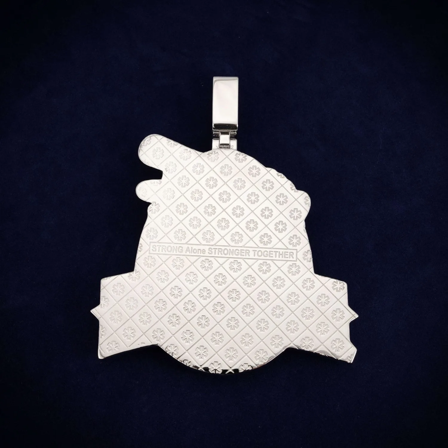 "STRONG" Custom Logo Moissanite Pendant 14K Gold (view 4 of 4)