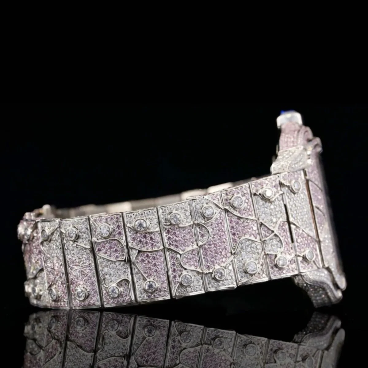 Stylish Double Color Moissanite Diamond Iced Out Watch For Men (view 2 of 4)