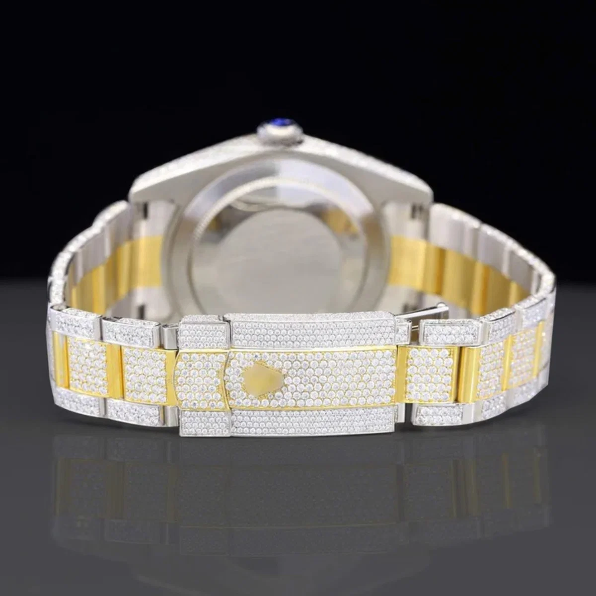 Stylish Full Body Iced Out Moissanite Watch For Men (view 7 of 7)