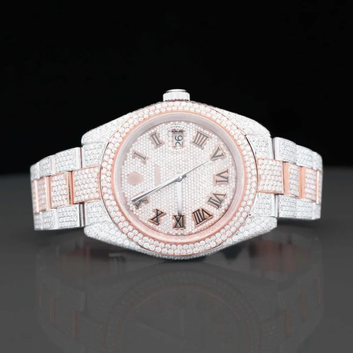 Stylish Full Body Iced Out Moissanite Watch For Men