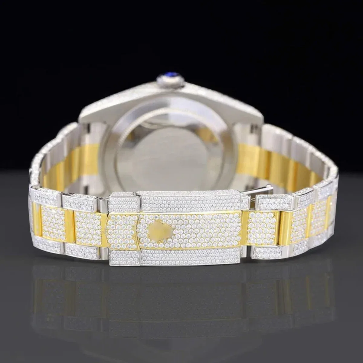 Stylish Full Body Iced Out Moissanite Watch For Men (view 5 of 7)