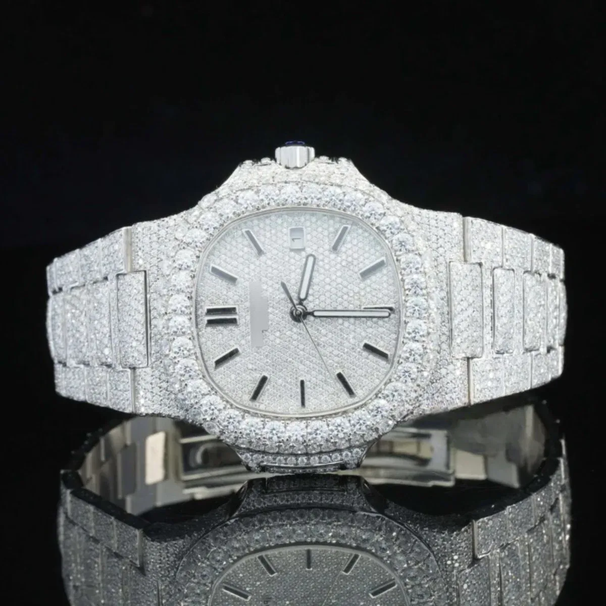 Stylish Full Body Moissanite Diamond Iced Out Automatic Watch (view 2 of 6)