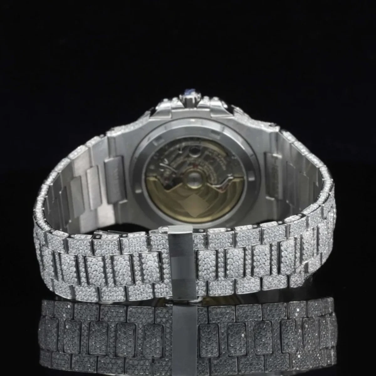 Stylish Full Body Moissanite Diamond Iced Out Automatic Watch (view 6 of 6)