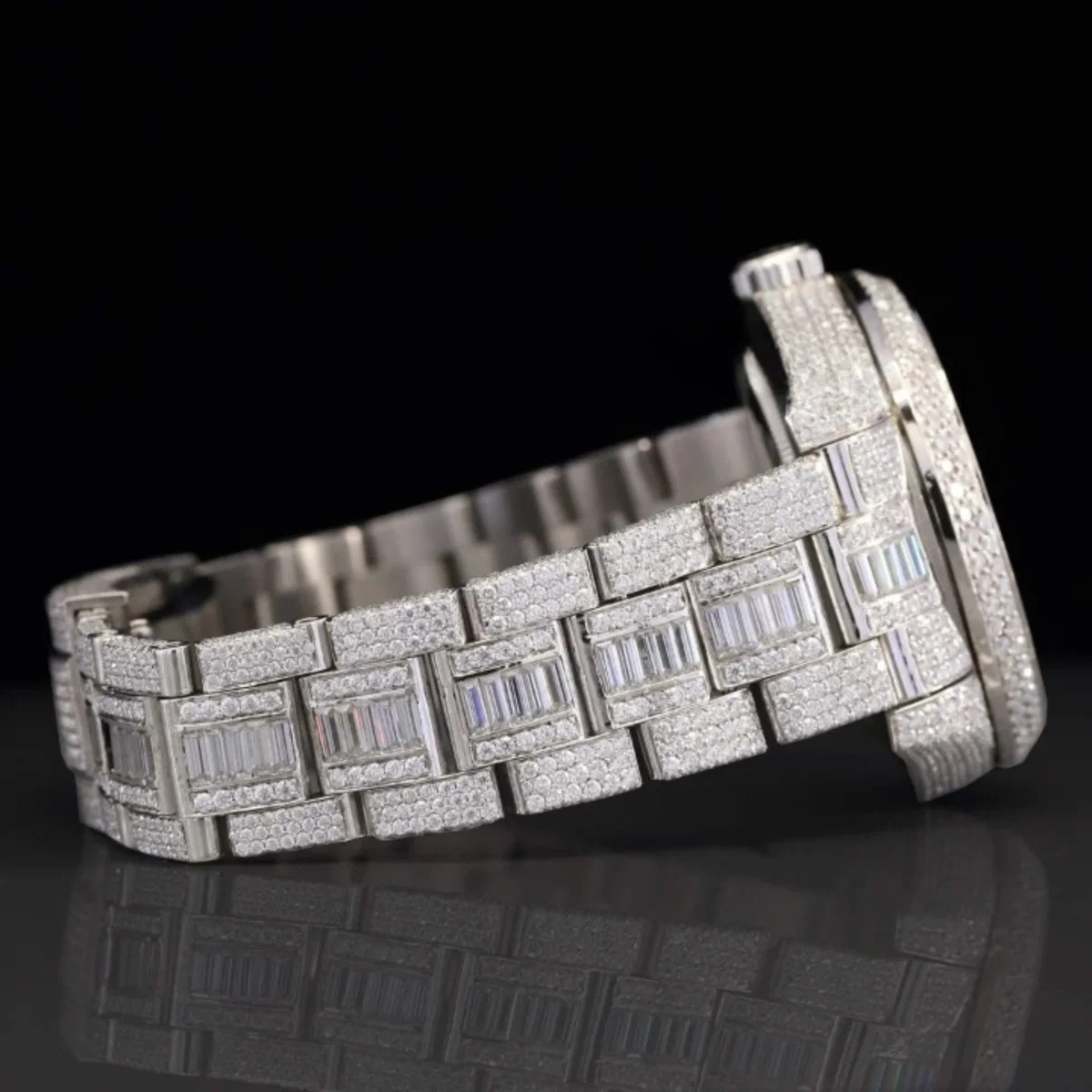 Superior Iced Out Moissanite Watch With Japan Automatic Moissanite Watch (view 2 of 4)