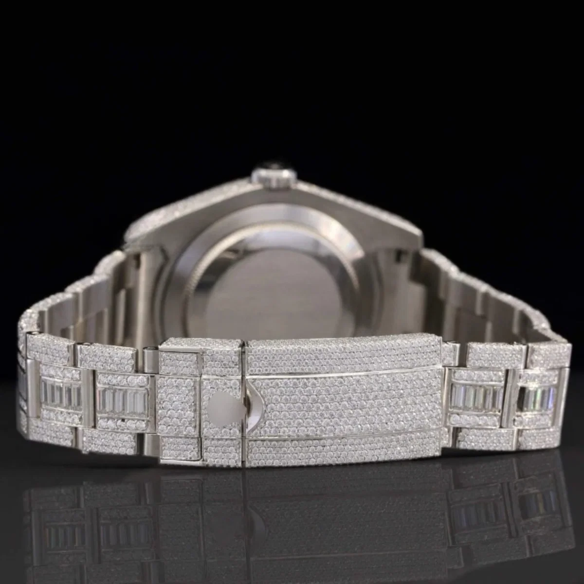 Superior Iced Out Moissanite Watch With Japan Automatic Moissanite Watch (view 4 of 4)