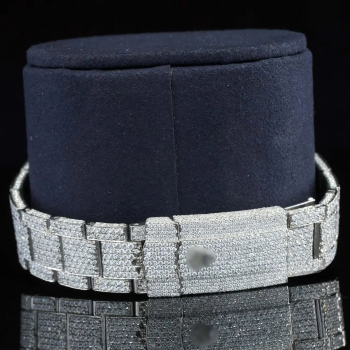 Superior White Gold Color Moissanite Diamond Iced Out Watch (view 4 of 5)