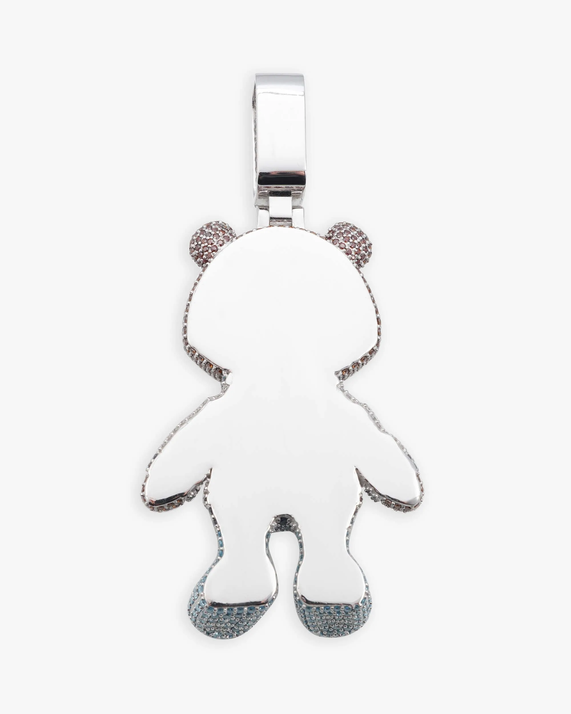 "Teddy Bear" Custom Moissanite Logo Pendant 14K Gold (view 3 of 4)
