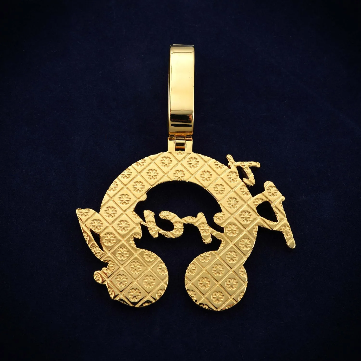 "The Piercing Shop" Custom Logo Moissanite Pendant 14K Gold (view 3 of 4)