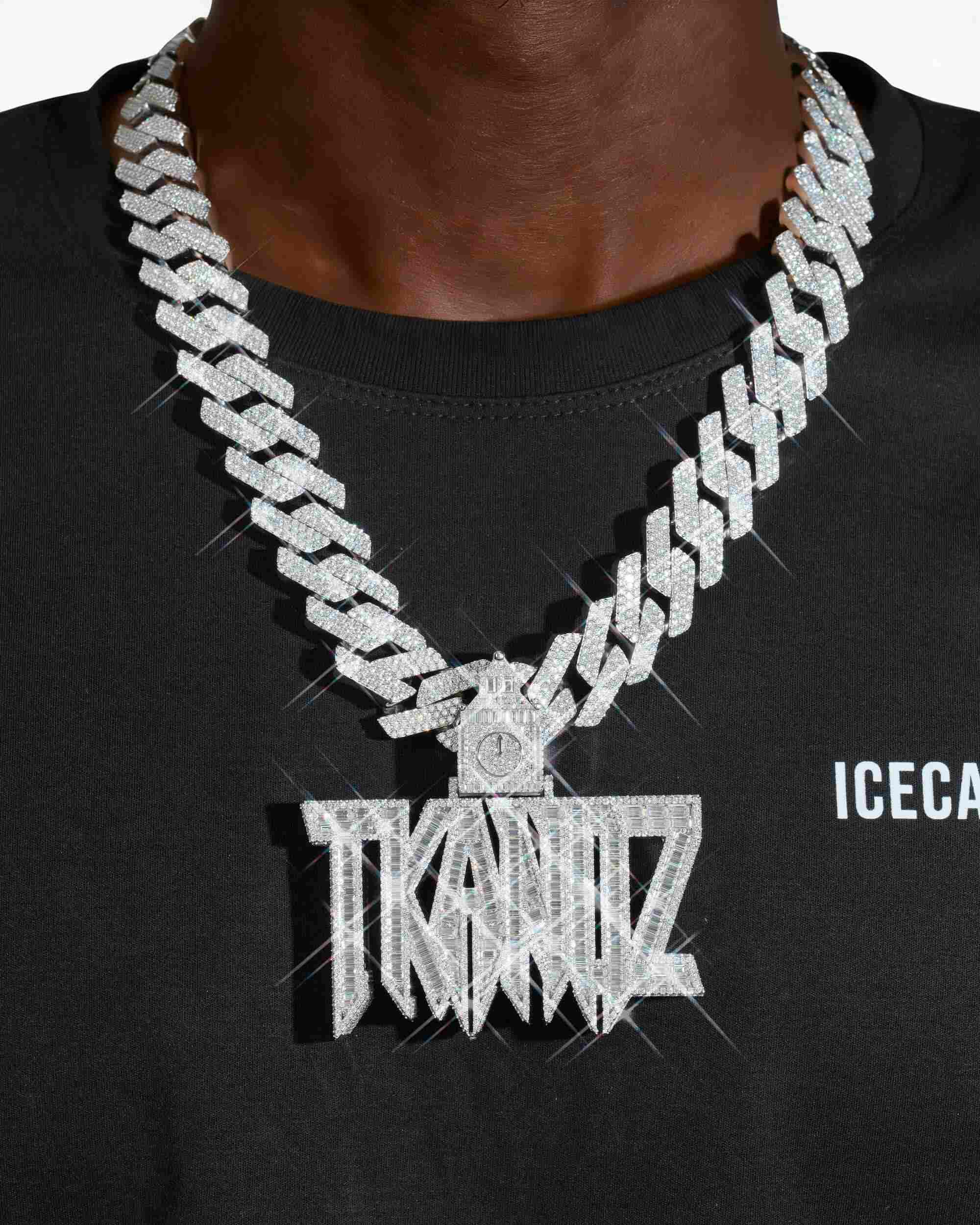 "TKANDZ" Custom Diamond Pendant 14K Gold (view 3 of 7)
