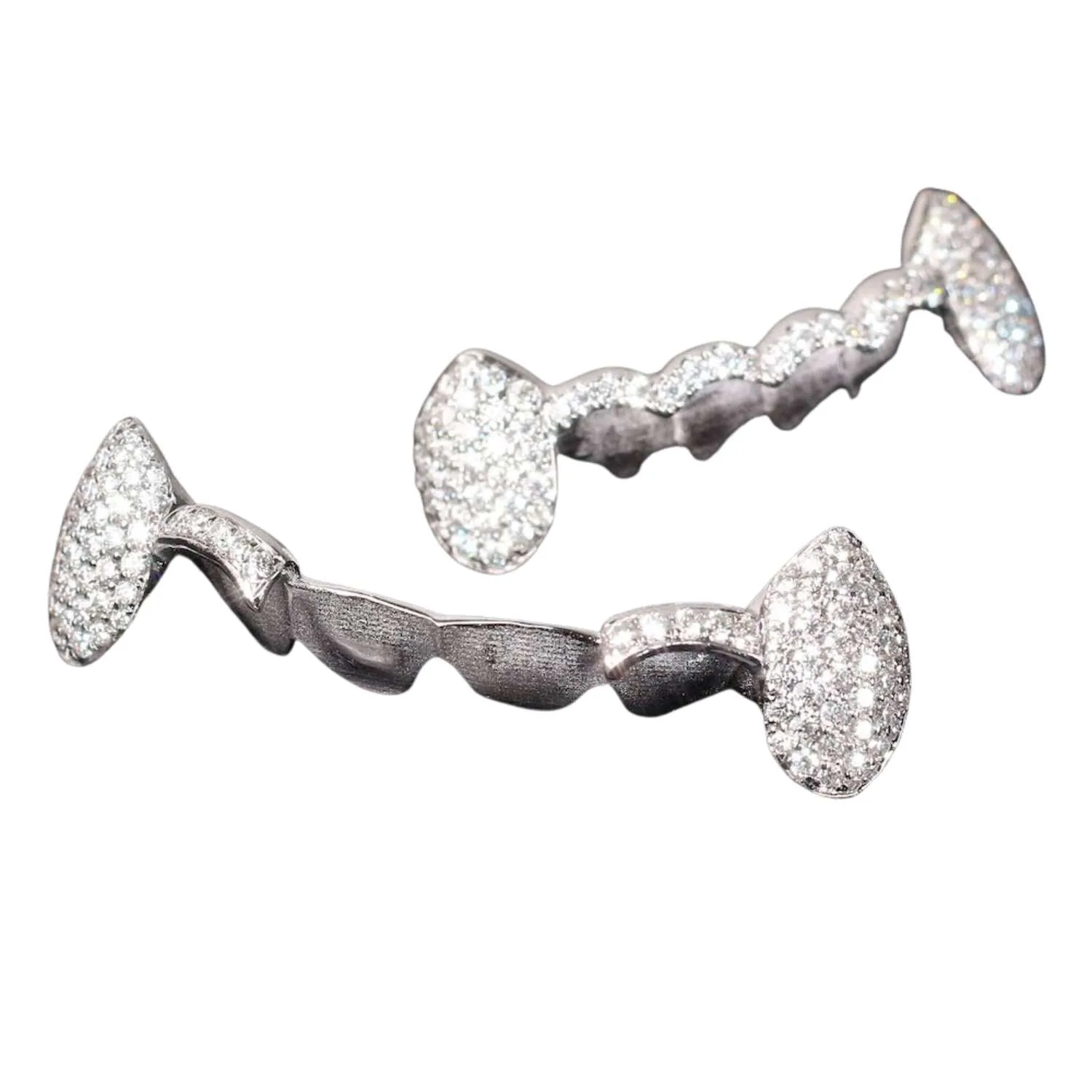 Tusk Bar Diamond Grillz - in white gold (view 2 of 3)