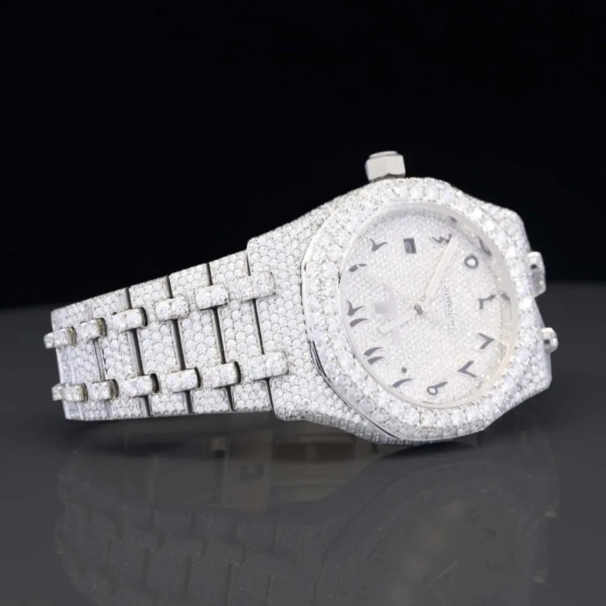 Unique Iced Out Moissanite Diamond Fully Automatic Watch For Men (view 4 of 5)