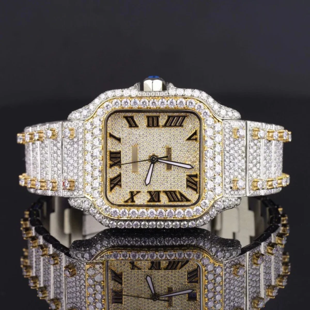 Unique Moissanite Watch Iced Out And Fully Automatic (view 2 of 6)