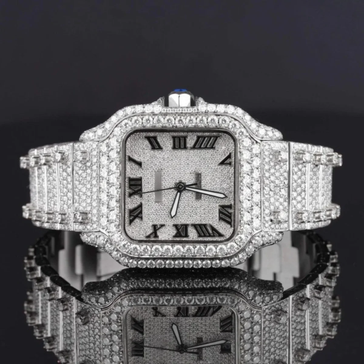 Unique Moissanite Watch Iced Out And Fully Automatic (view 3 of 6)
