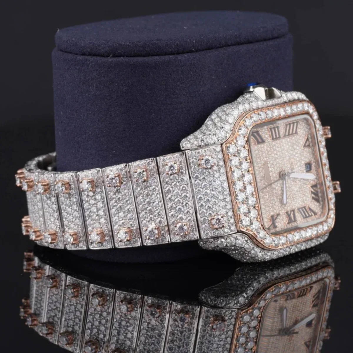 Unique Moissanite Watch Iced Out And Fully Automatic (view 4 of 6)