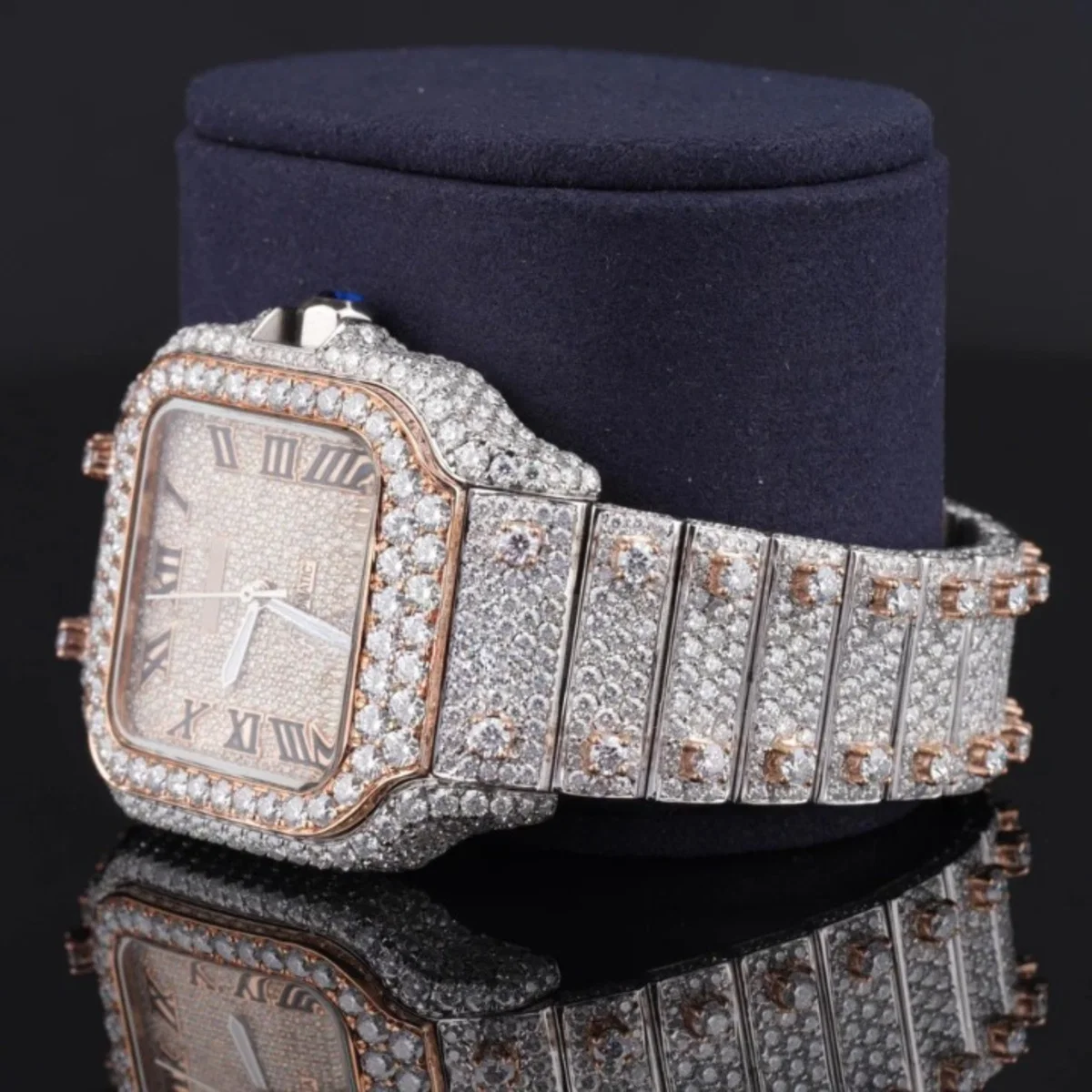 Unique Moissanite Watch Iced Out And Fully Automatic (view 5 of 6)