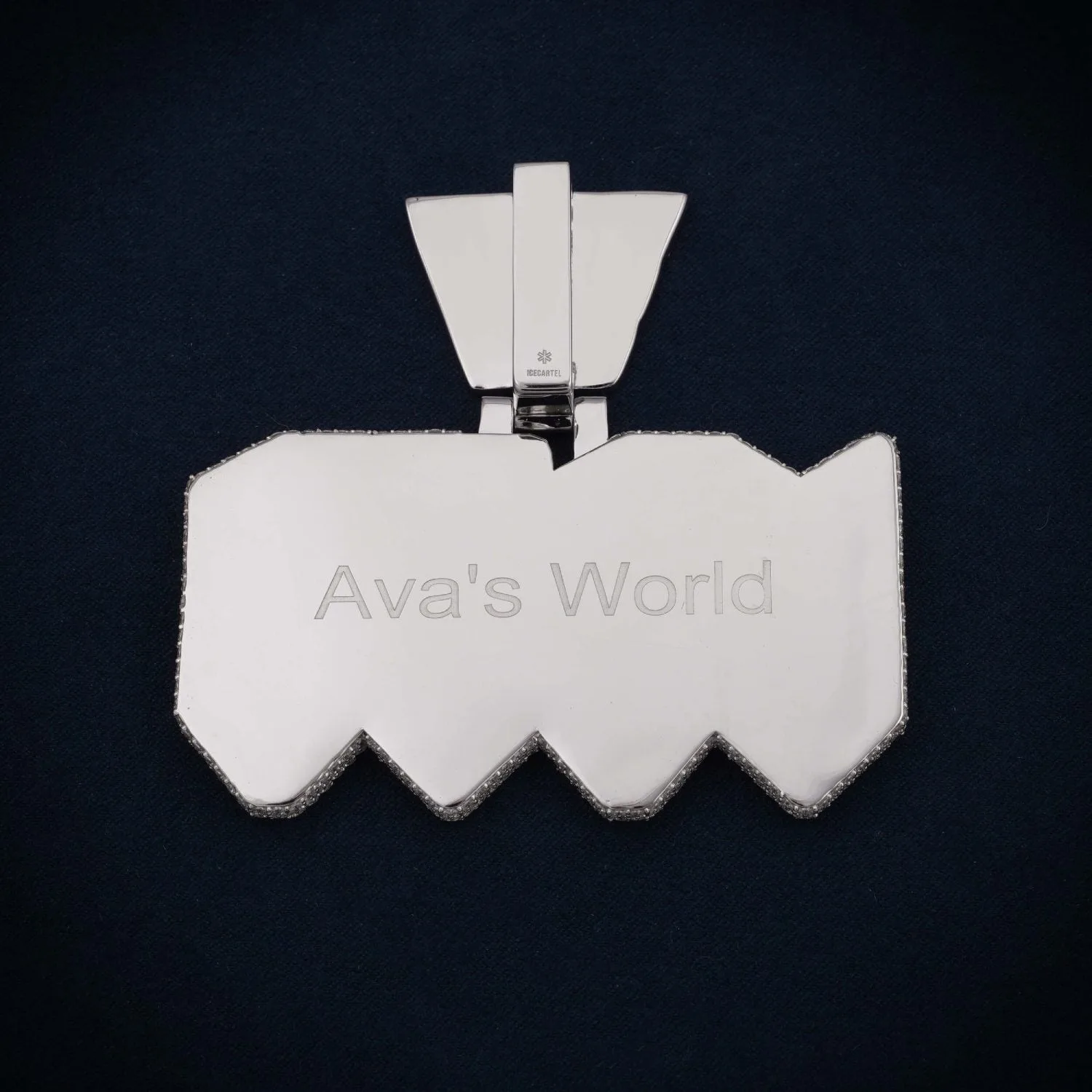 "VRCR" Custom Moissanite Pendant 14K Gold (view 2 of 3)