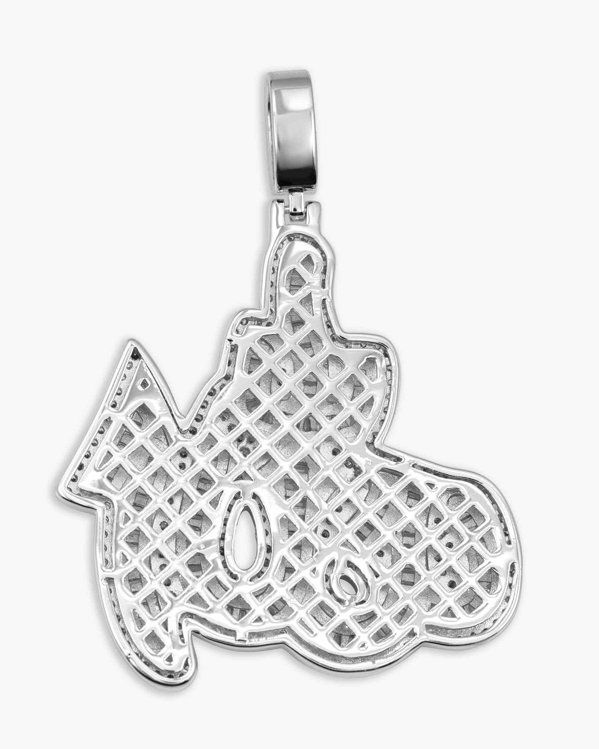 Iced Out VVS Allah Pendant 14K Gold (view 3 of 3)