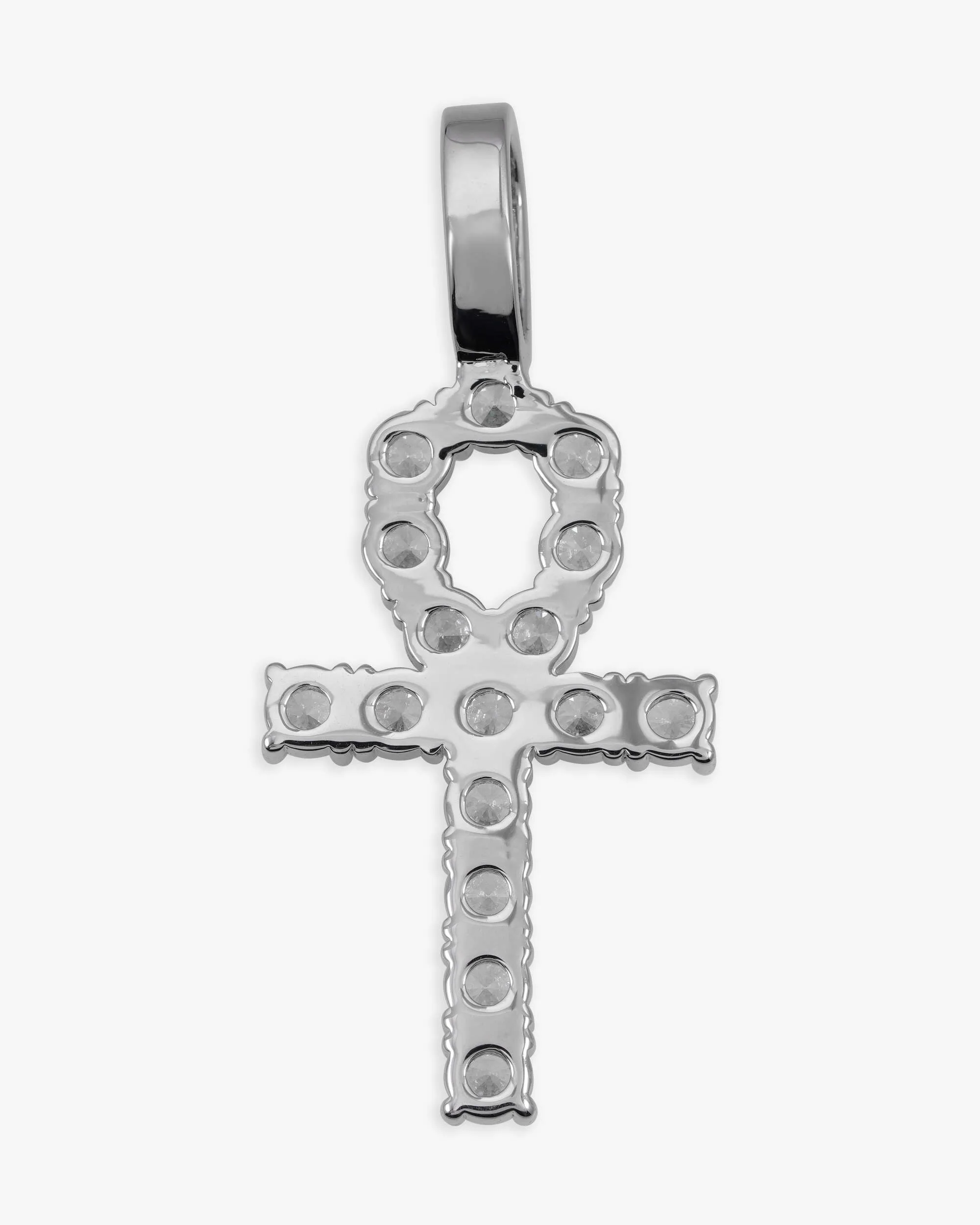 Iced Out VVS Ankh Pendant 14K Gold (view 3 of 3)
