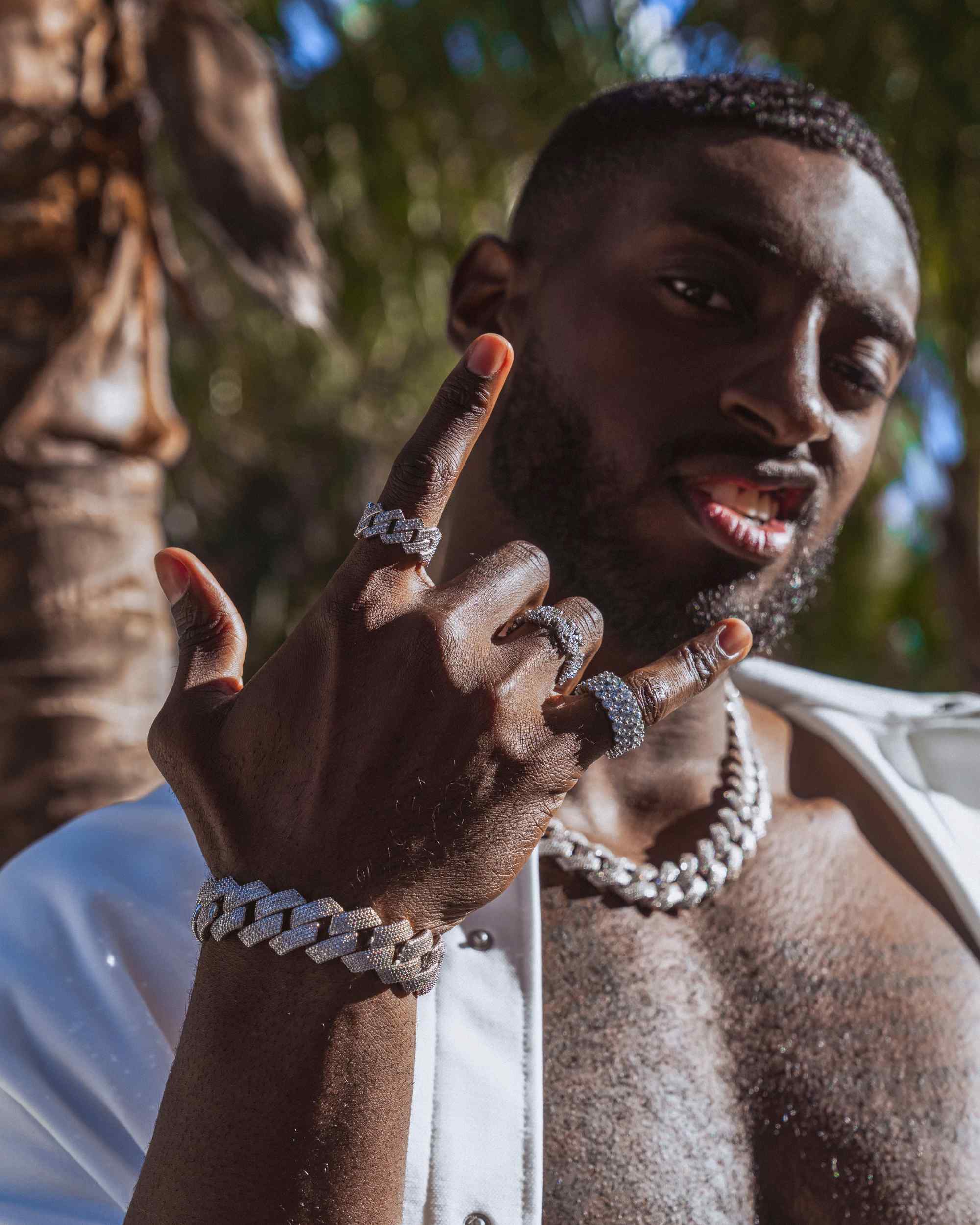 Iced Out VVS Cuban Link Ring 14K Gold (view 4 of 7)