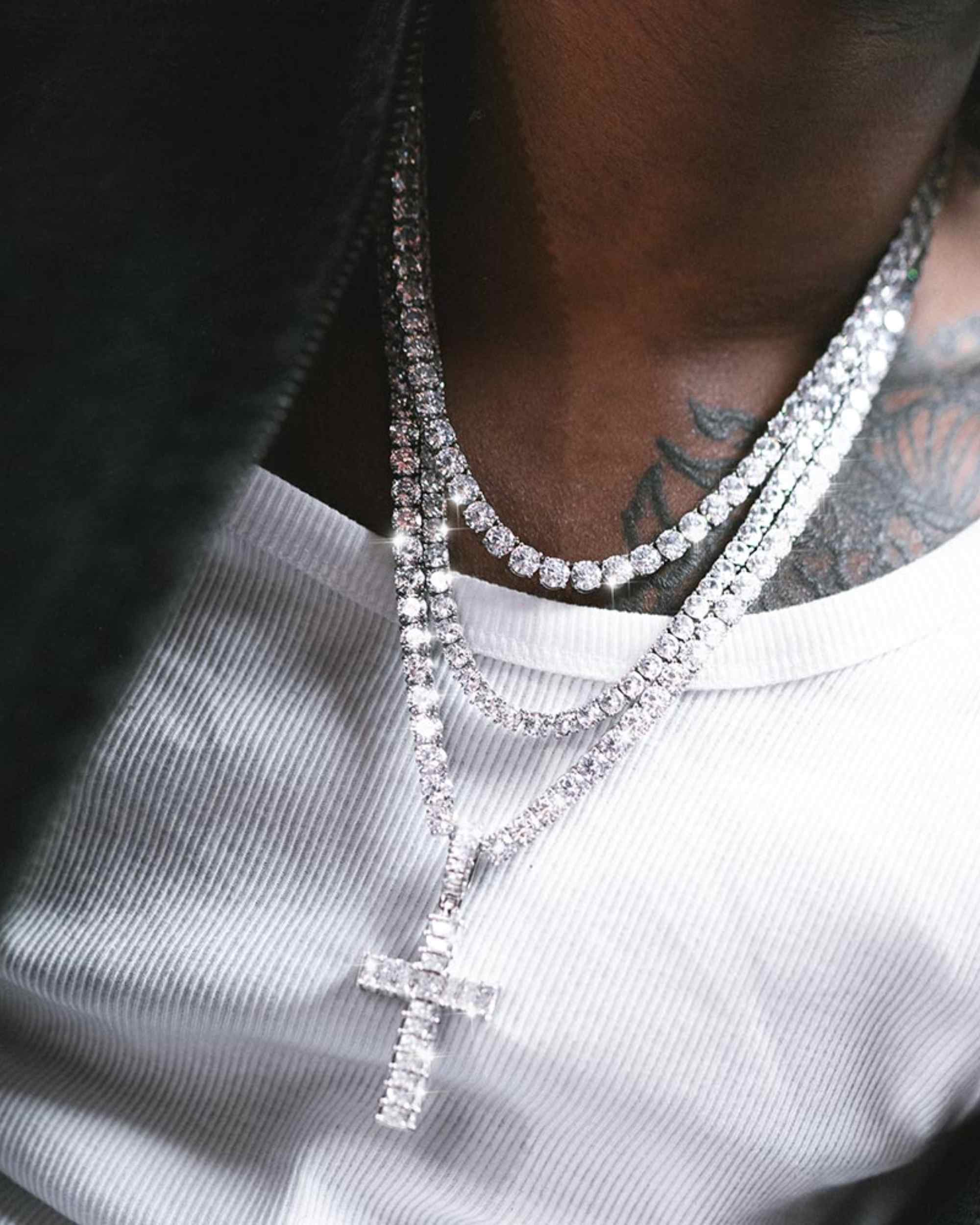 Iced Out VVS Tennis Chain 14K Gold (ALL SIZES) (view 3 of 28)
